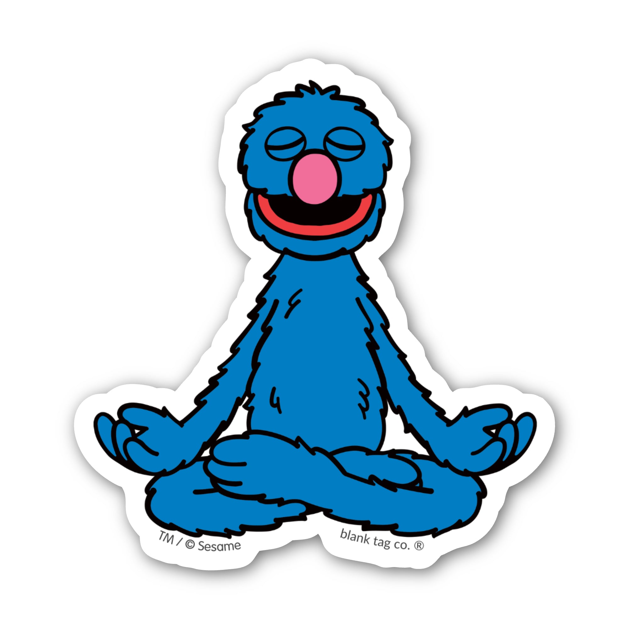 Sesame Street® Waterproof Sticker - Grover Doing Yoga
