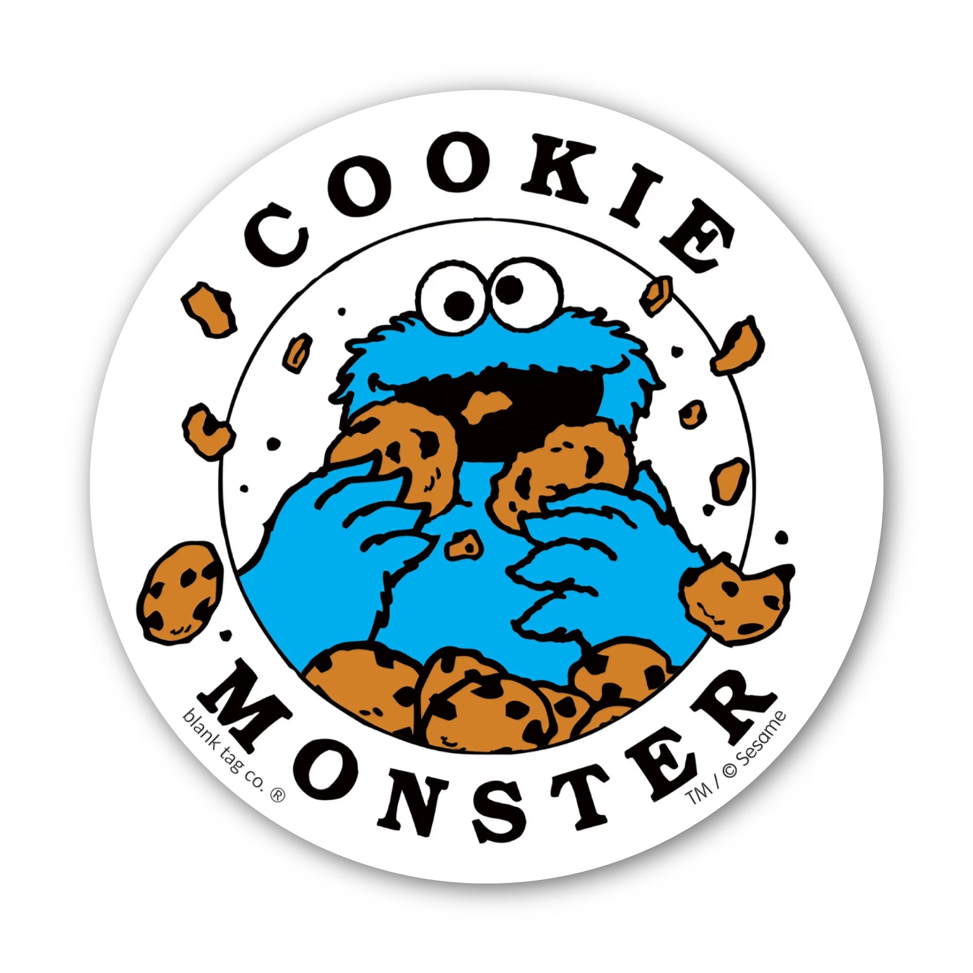 Sesame Street® Waterproof Sticker - Cookie Monster Logo