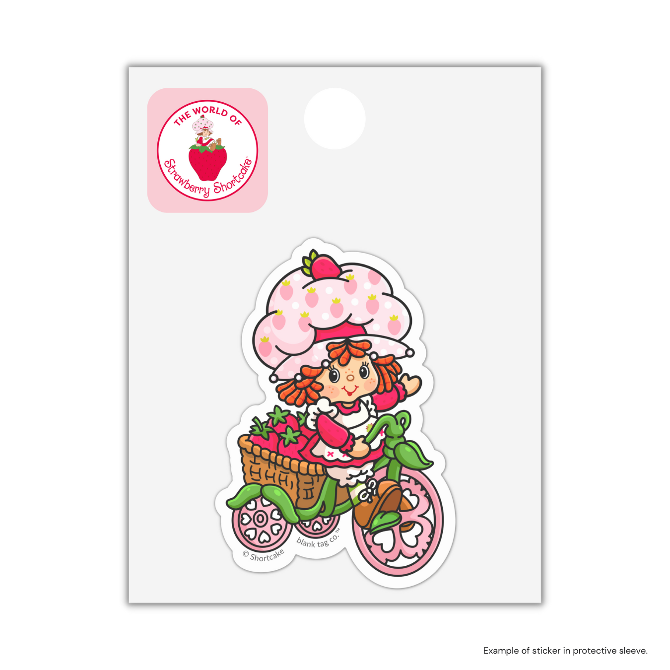The Strawberry Shortcake Riding A Bicycle Sticker