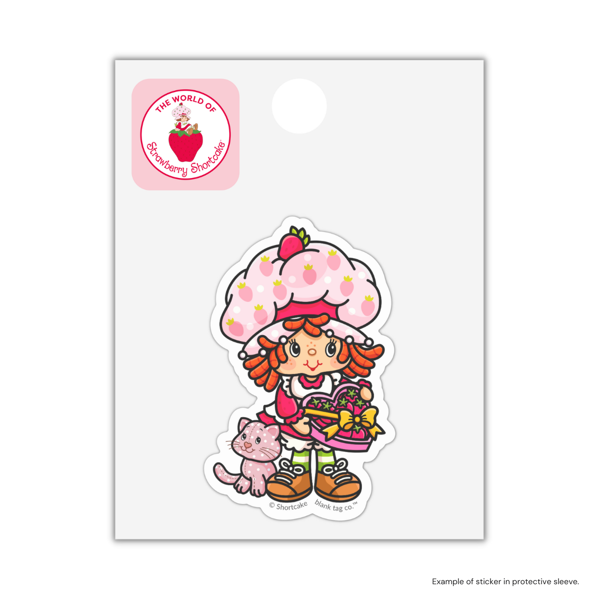 The Strawberry Shortcake With A Box of Strawberries Sticker