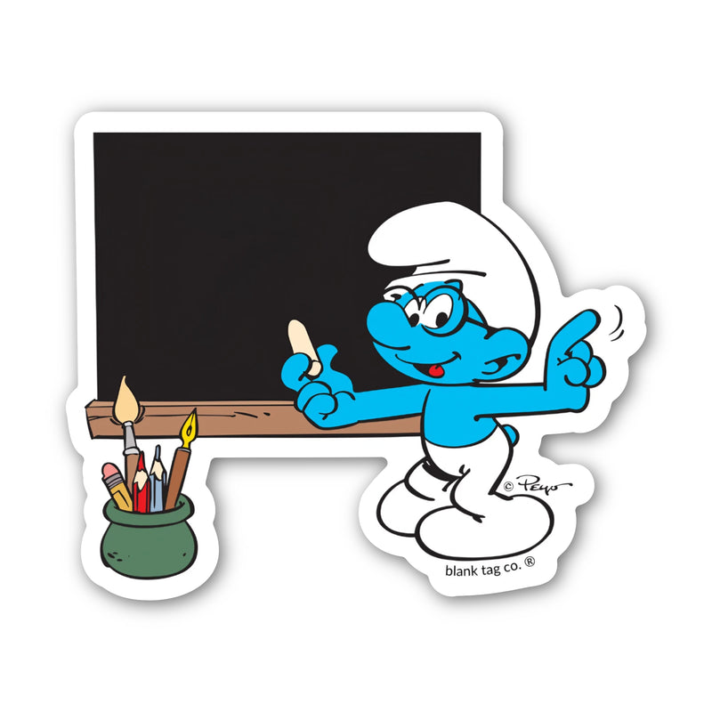 Smurfs® Waterproof Sticker - Teacher Smurf