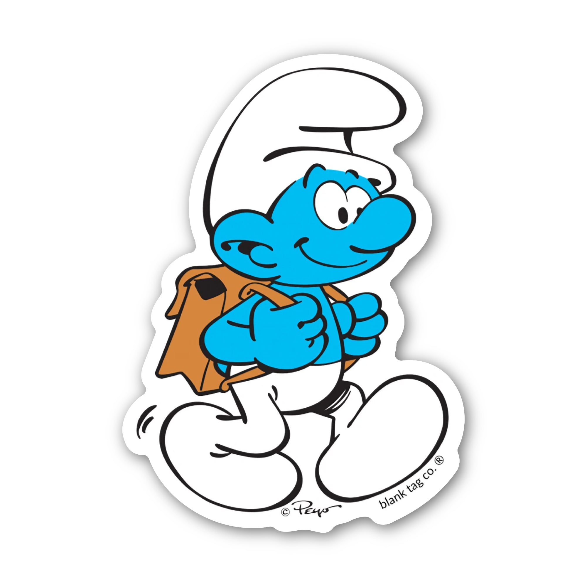 Smurfs® Waterproof Sticker - Smurf Going To School
