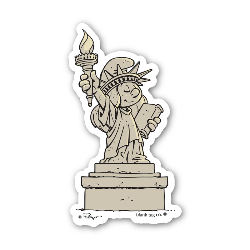 Smurfs® Waterproof Sticker - Statue of Liberty Smurfette