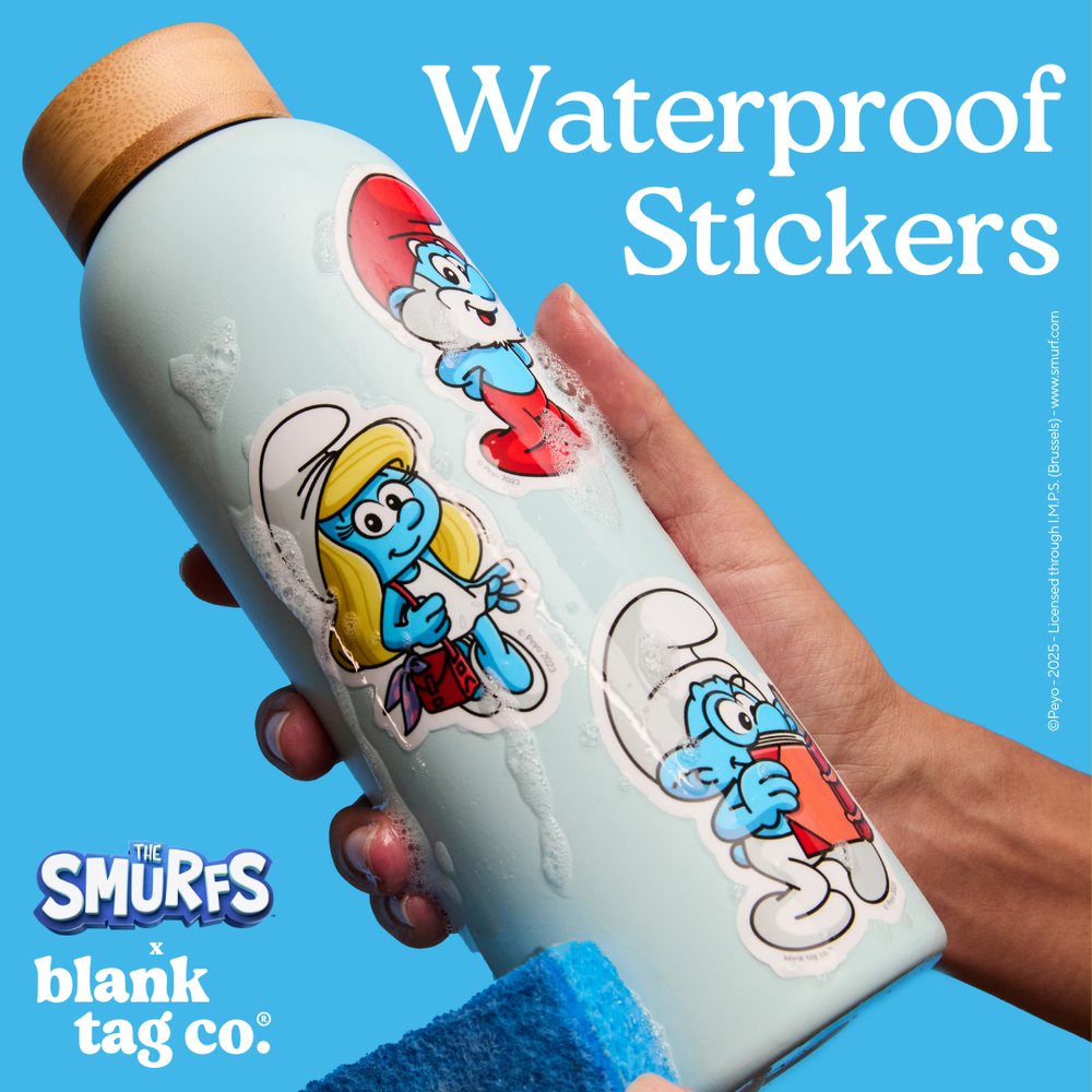 Smurfs® Waterproof Sticker - Smurf With A Gargamel Mask