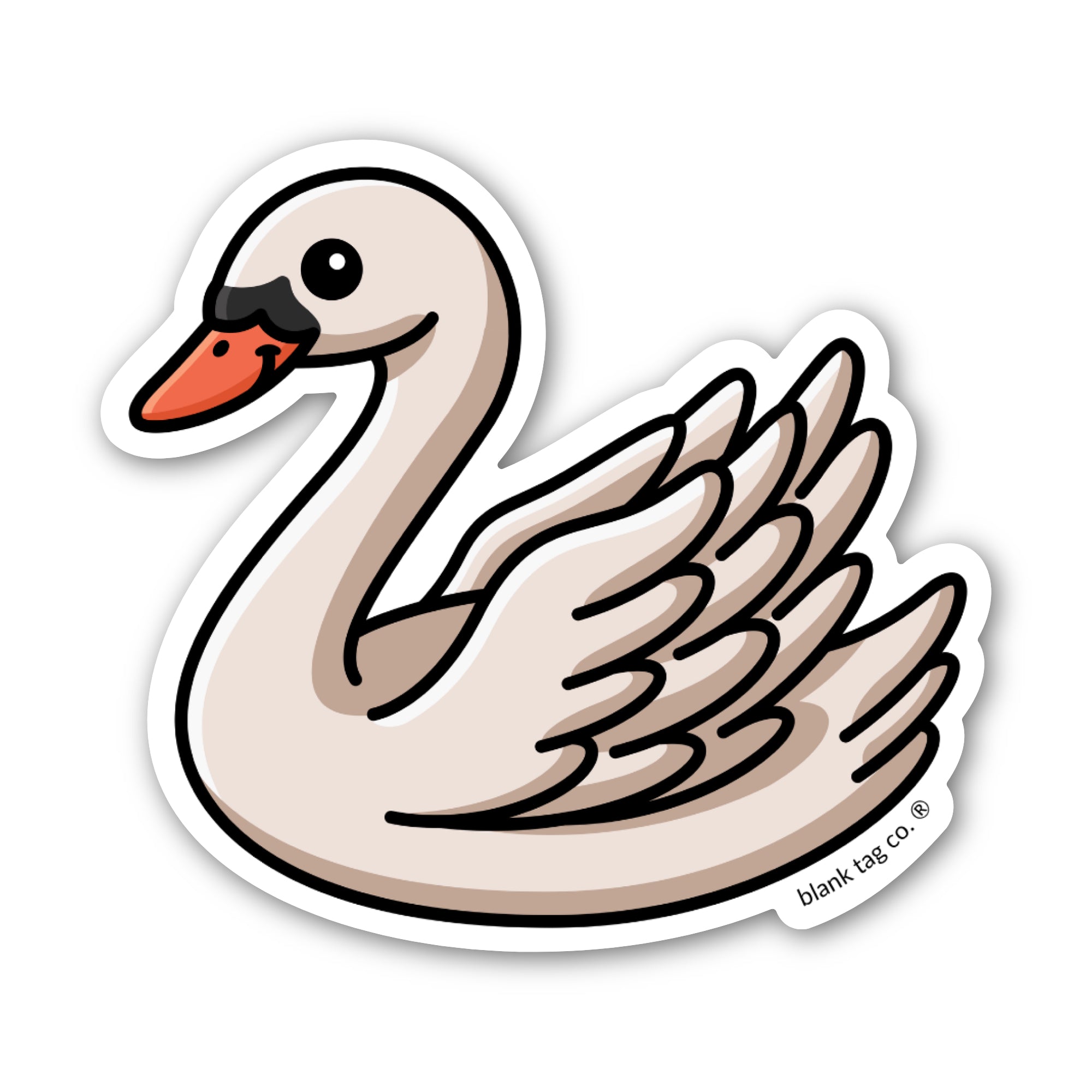 Blank Tag Co.® Waterproof Sticker - Swan