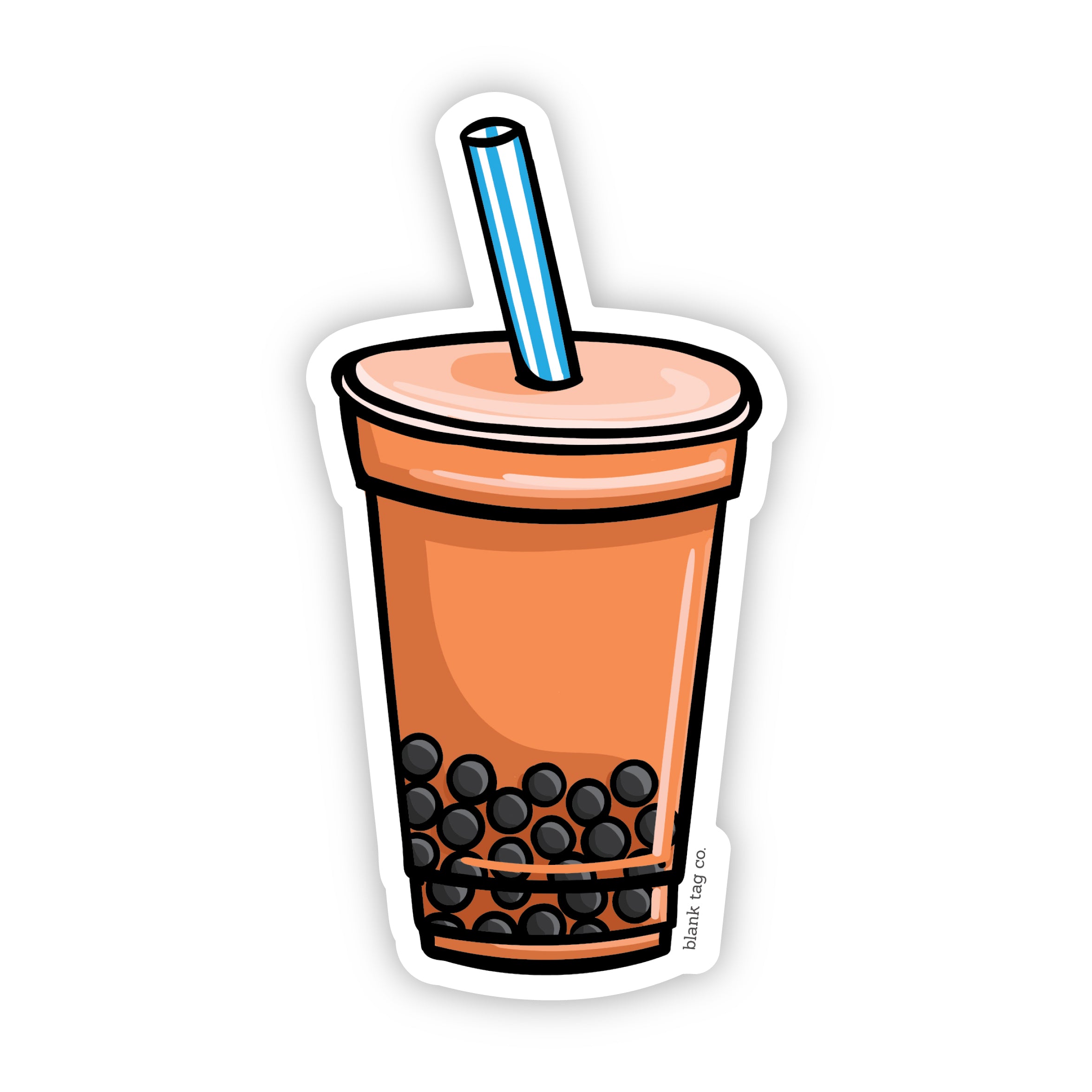 The Thai Tea With Boba Sticker