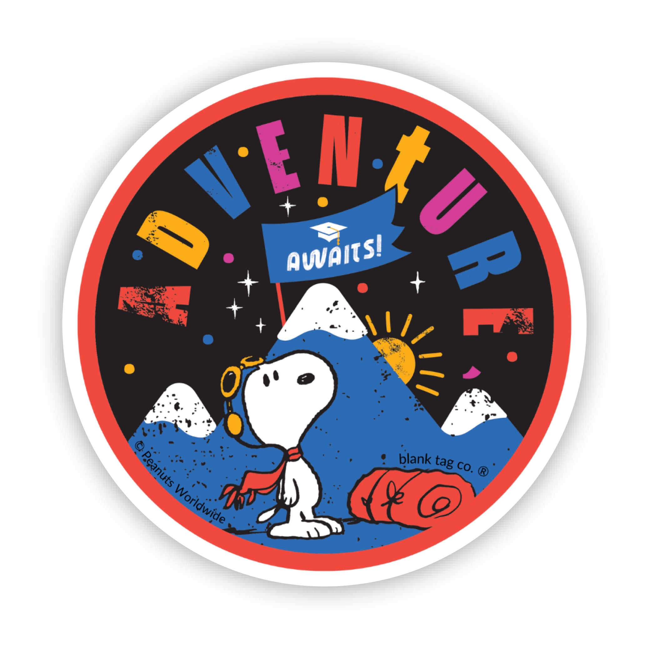 Peanuts® Adventure Awaits Waterproof Sticker