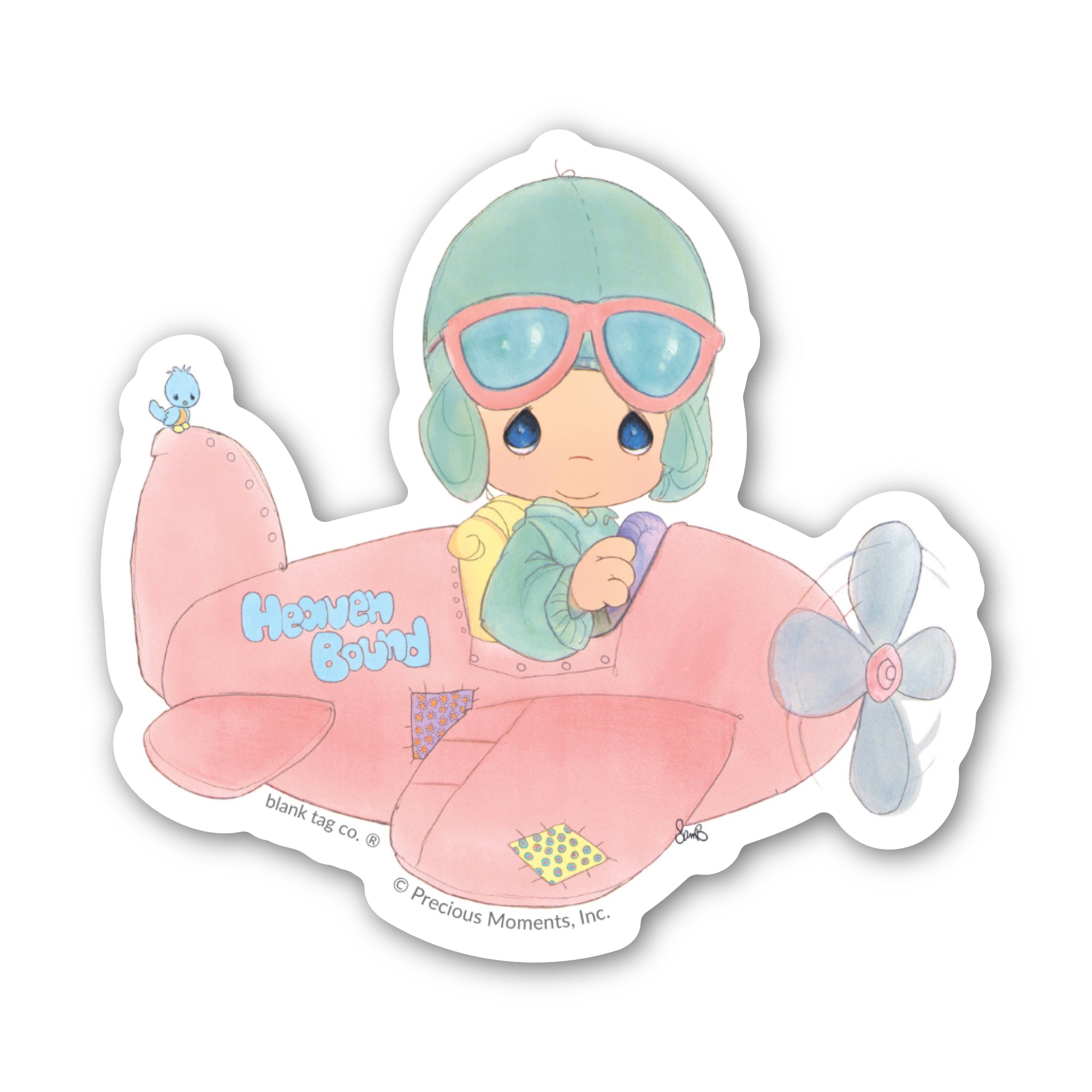 Precious Moments® Airplane Kid Sticker