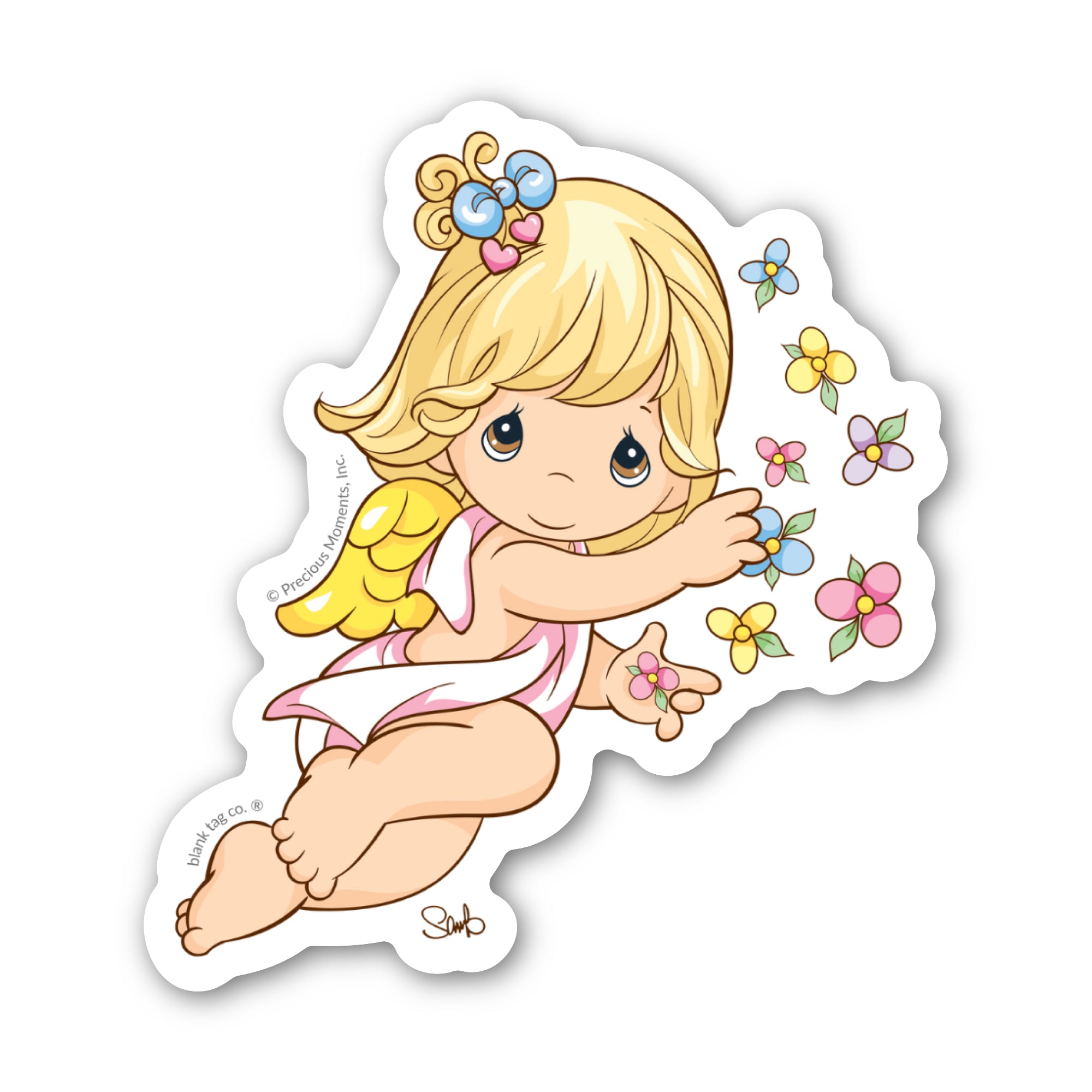 Precious Moments® Angel Girl Sprinkling Flowers Sticker