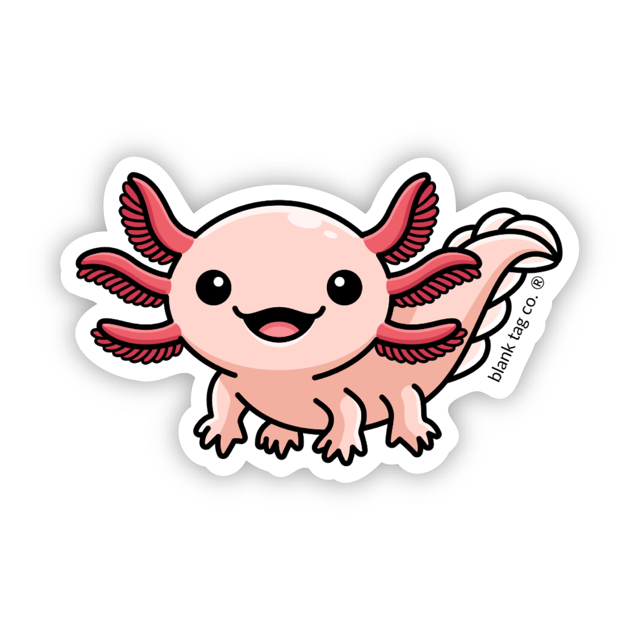 Blank Tag Co.® Axolotl Waterproof Sticker