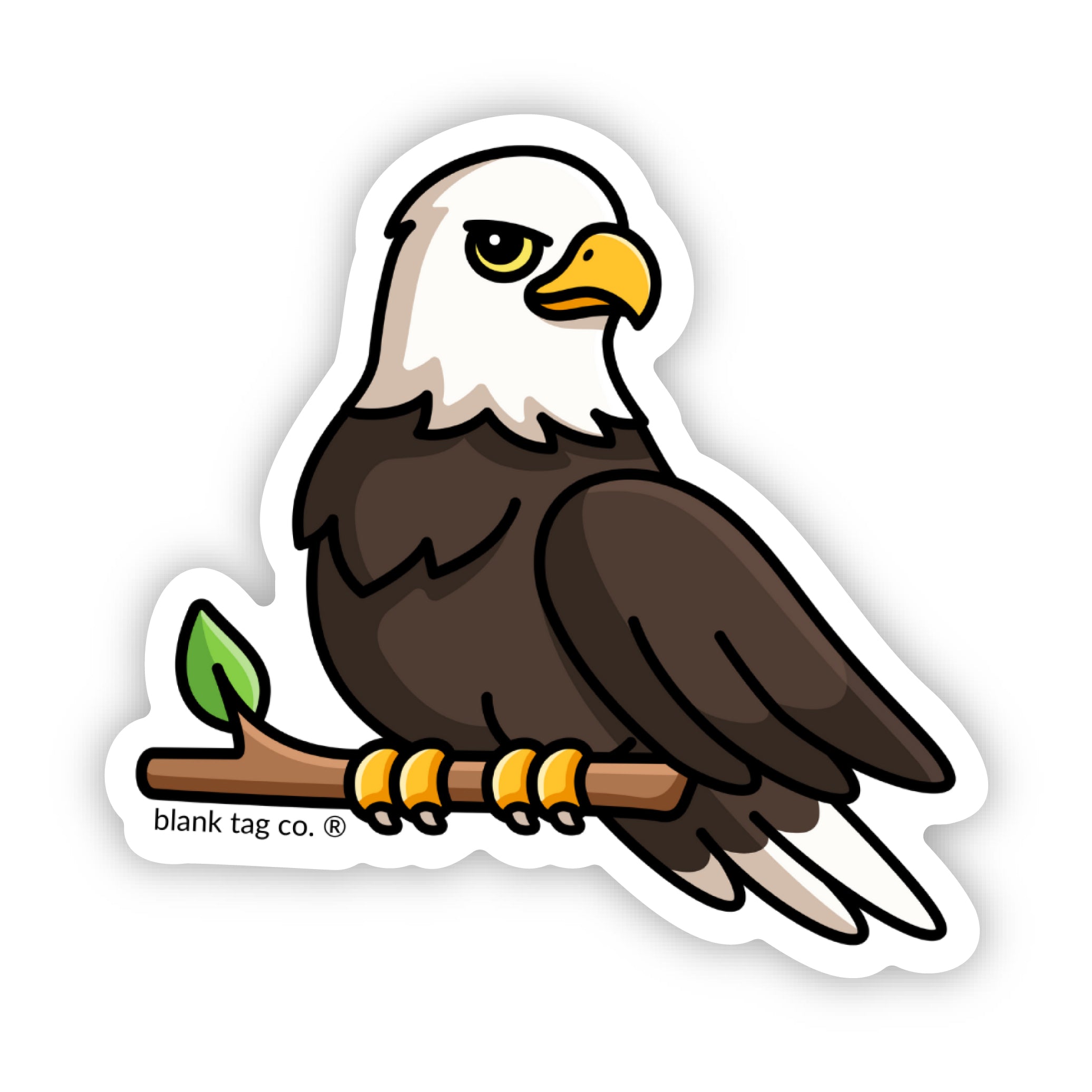 Blank Tag Co.® Bald Eagle Waterproof Sticker