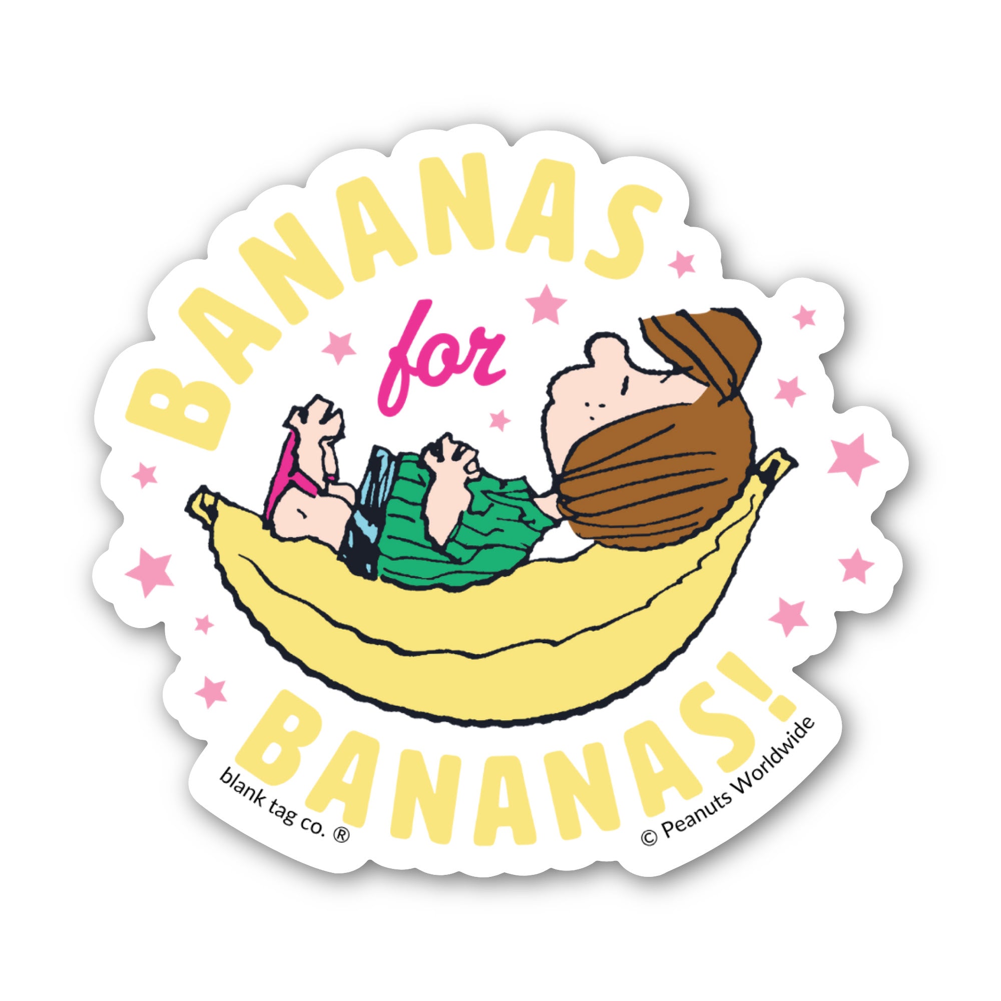 Peanuts® Bananas for Bananas Waterproof Sticker