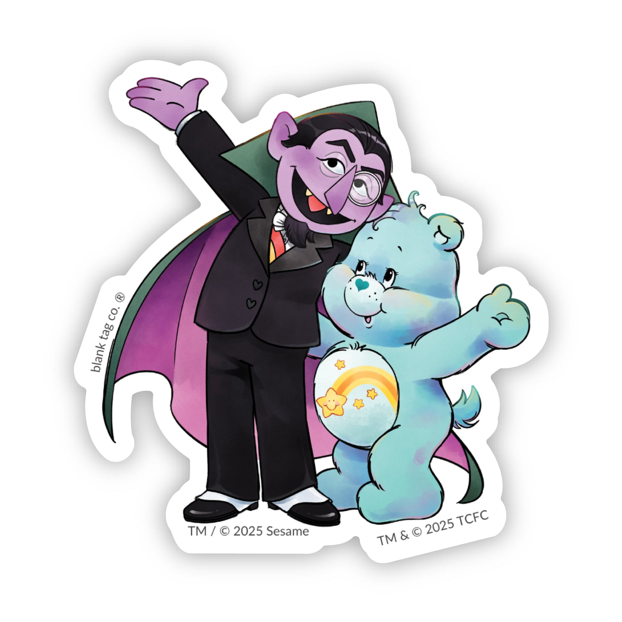 The Bedtime Bear And The Count Sticker