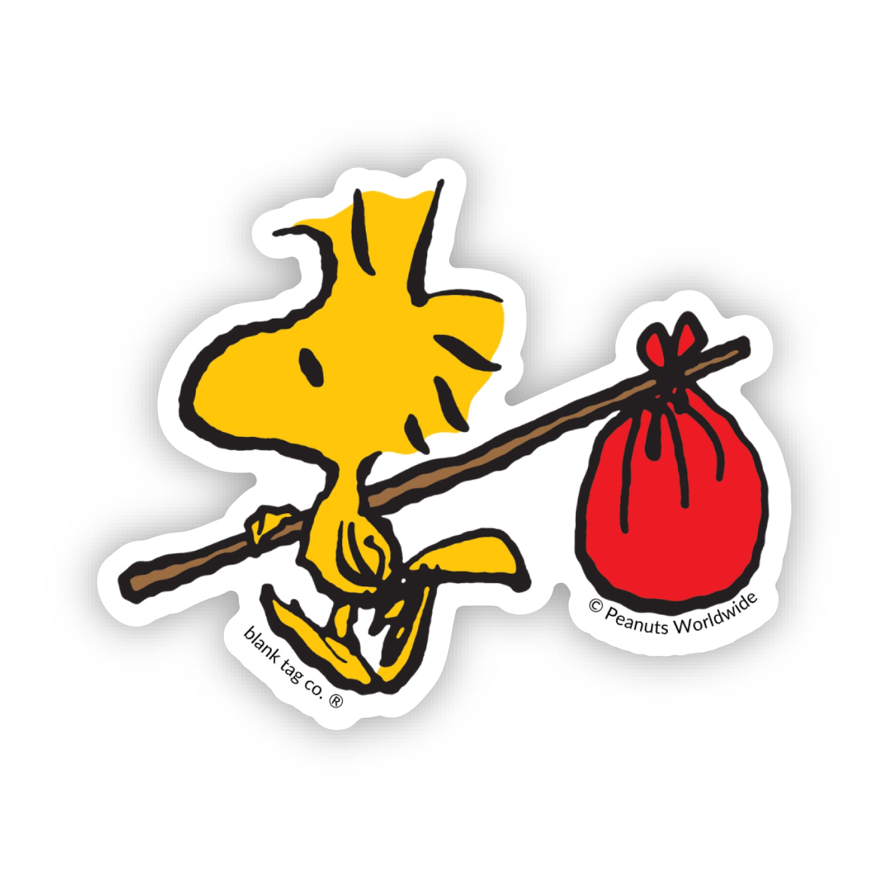 Peanuts® Bindle Woodstock Waterproof Sticker