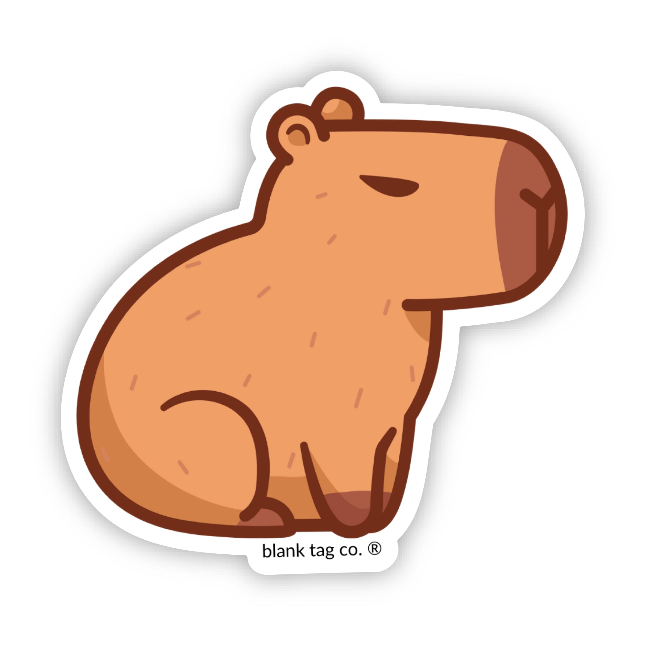 Blank Tag Co.® Capybara Waterproof Sticker