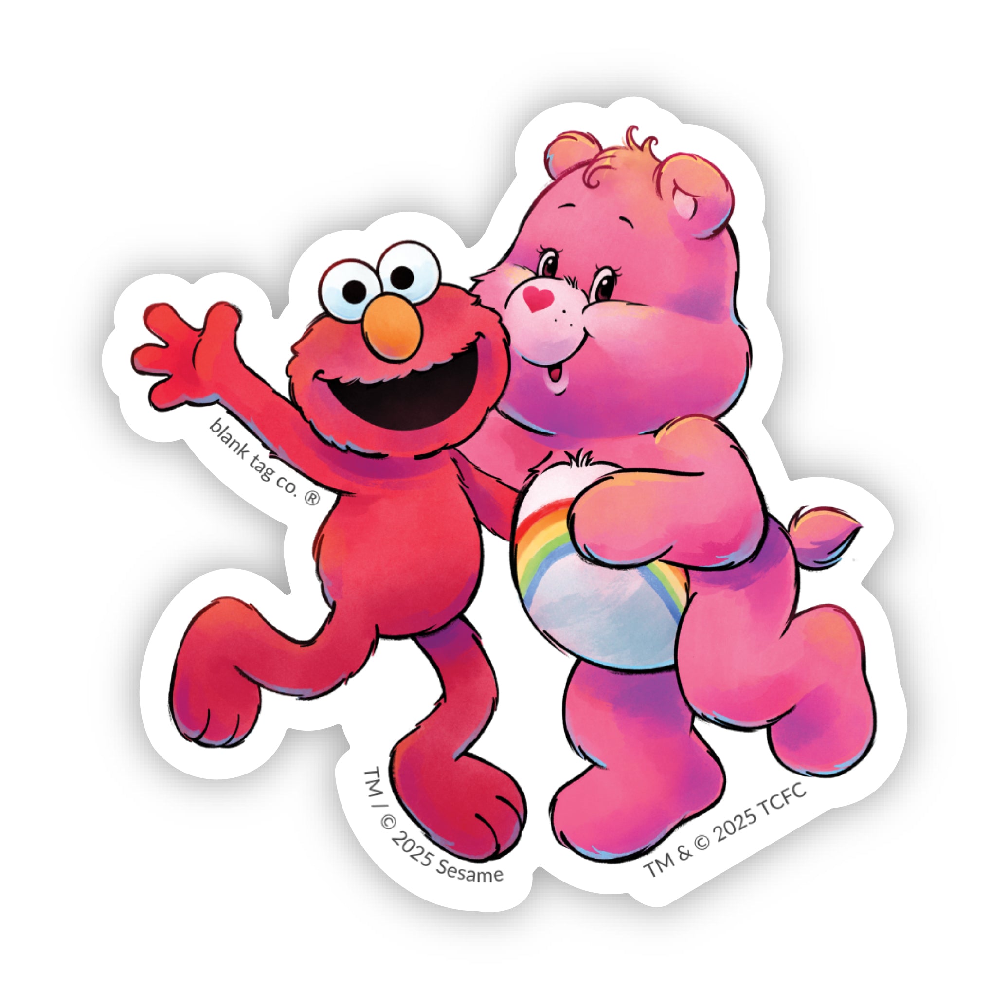 The Cheer Bear And Elmo Sticker