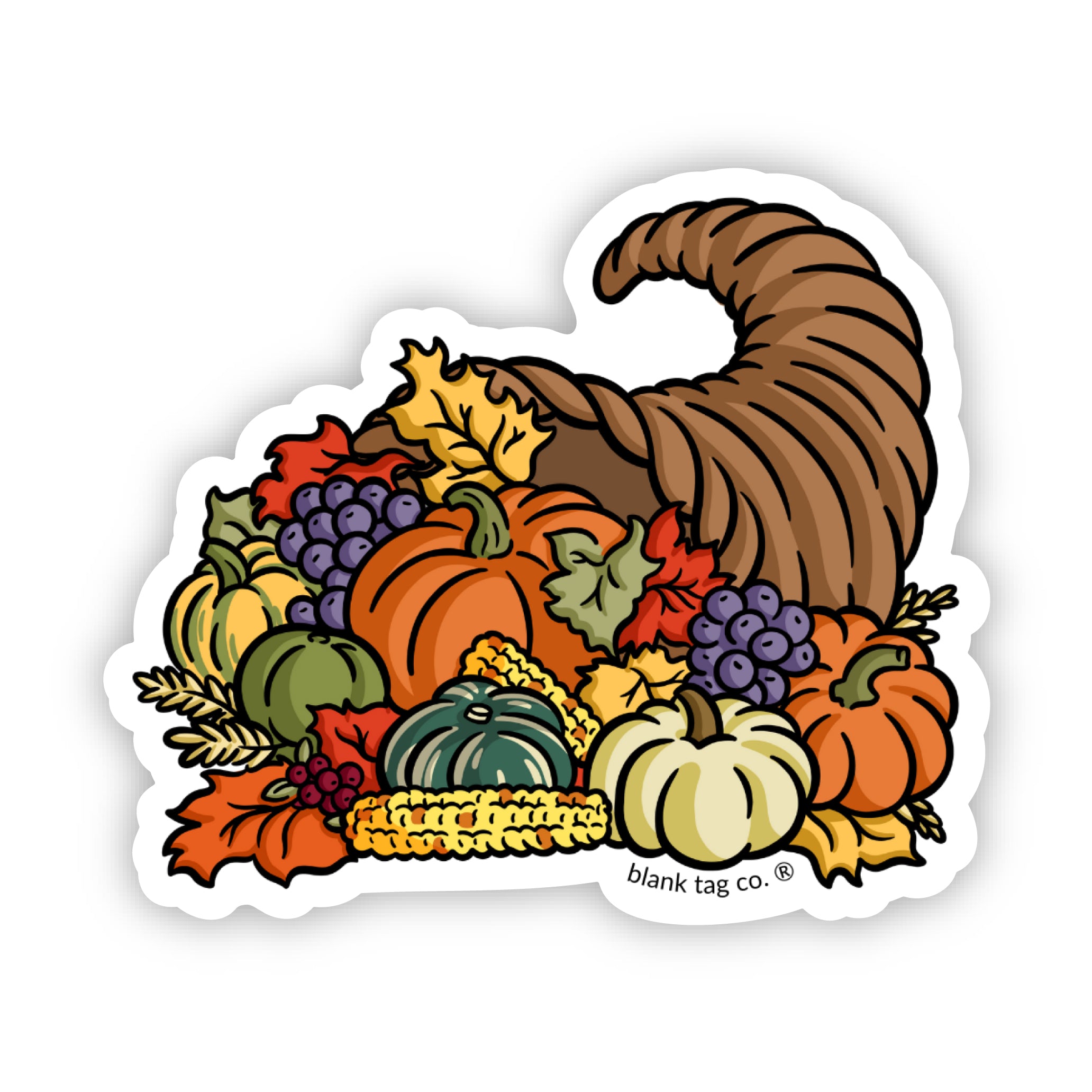 Blank Tag Co.® Cornucopia Waterproof Sticker