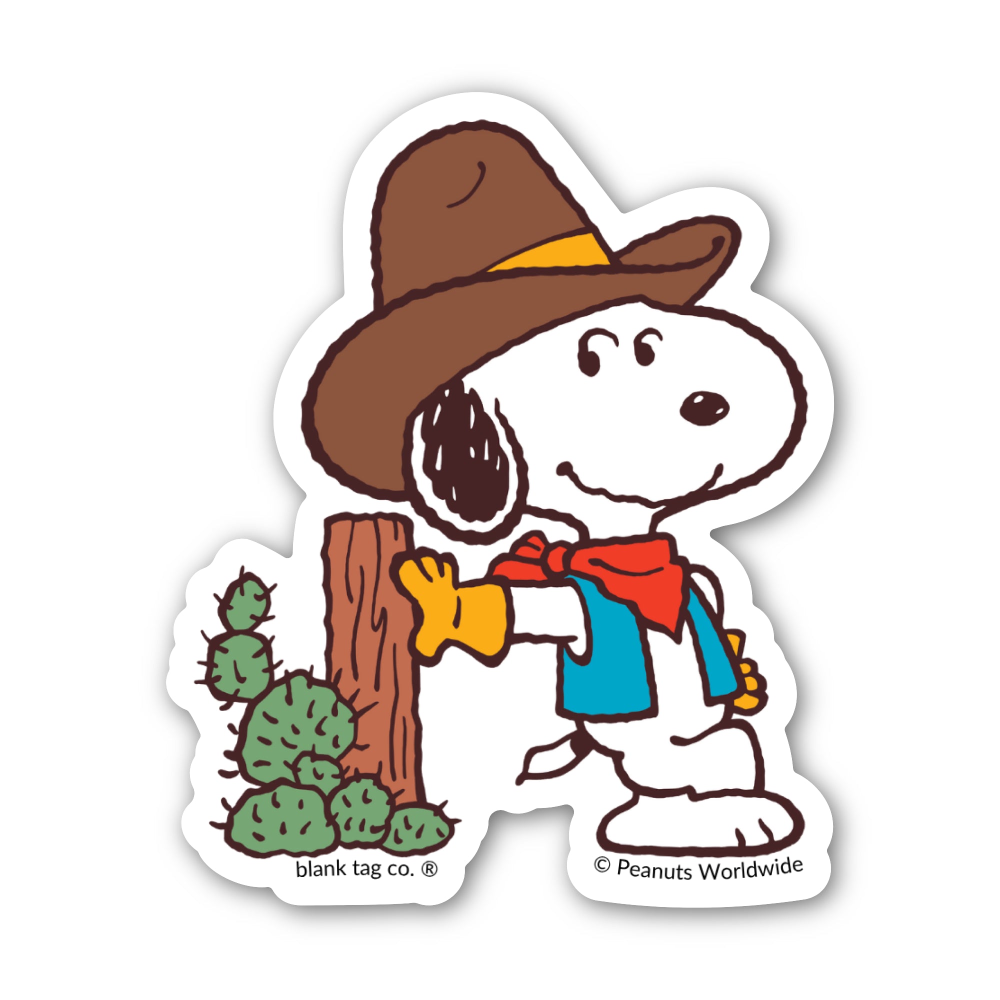 Peanuts® Cowboy Snoopy Waterproof Sticker