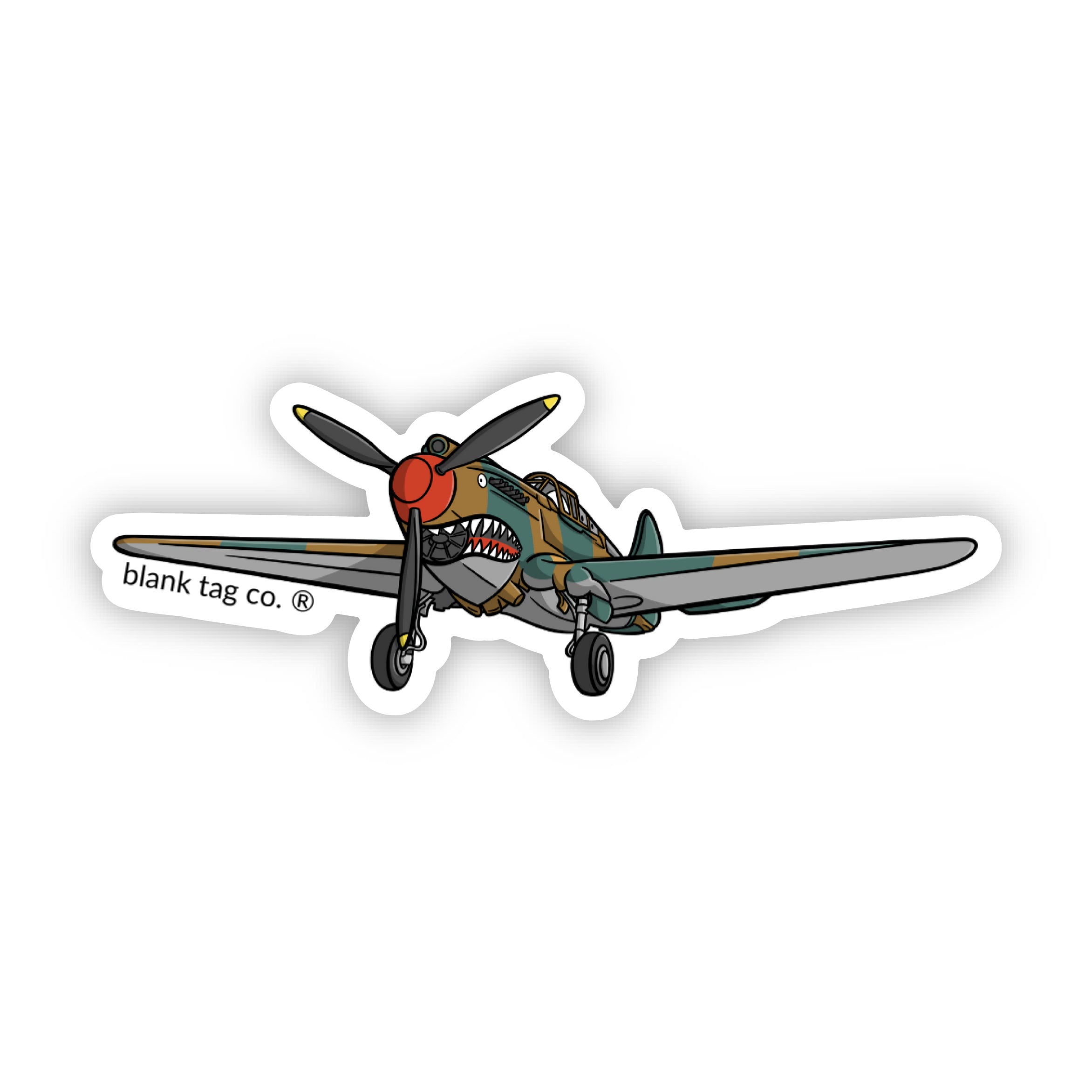 Blank Tag Co.® Fighter Plane Waterproof Sticker