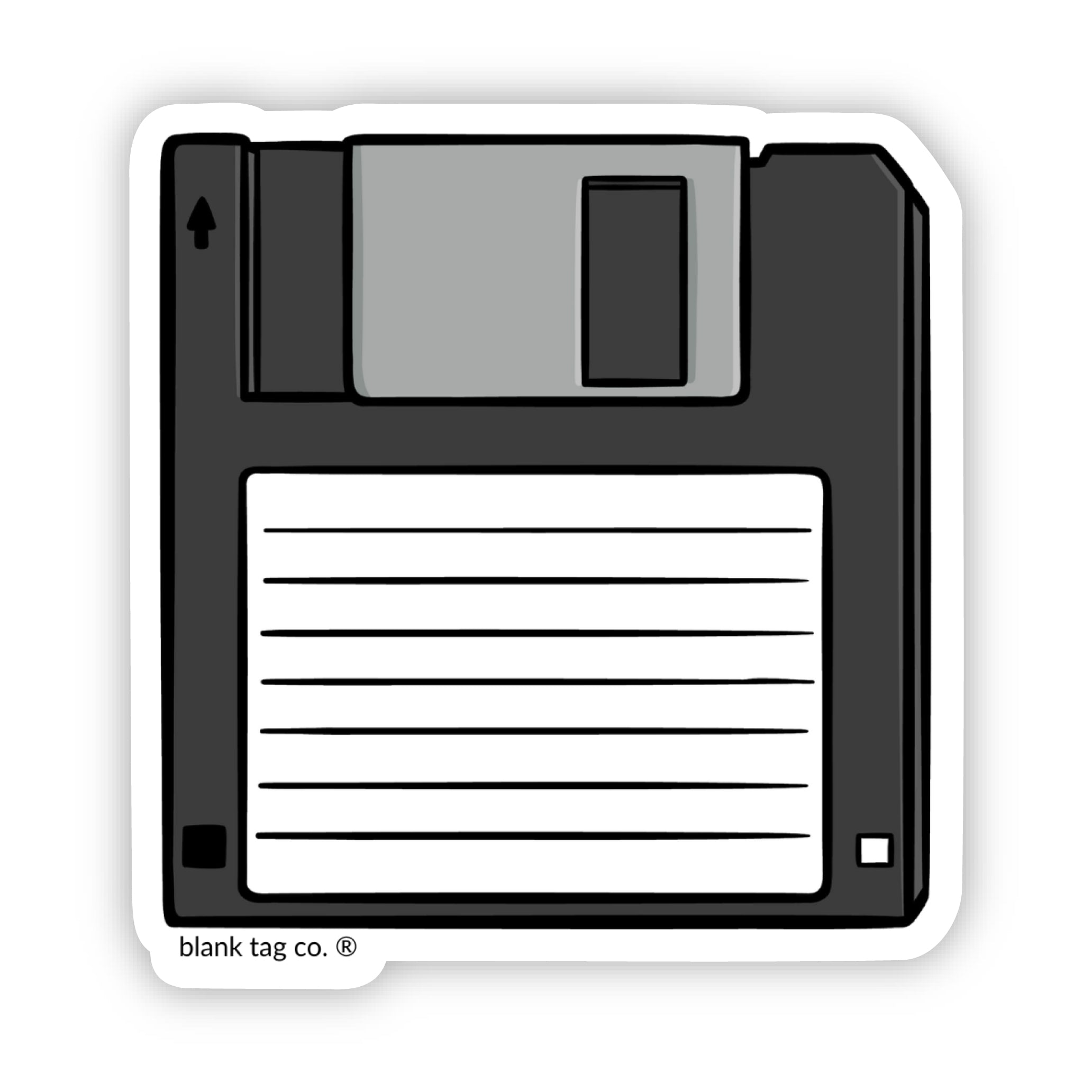 Blank Tag Co.® Floppy Disk Waterproof Sticker
