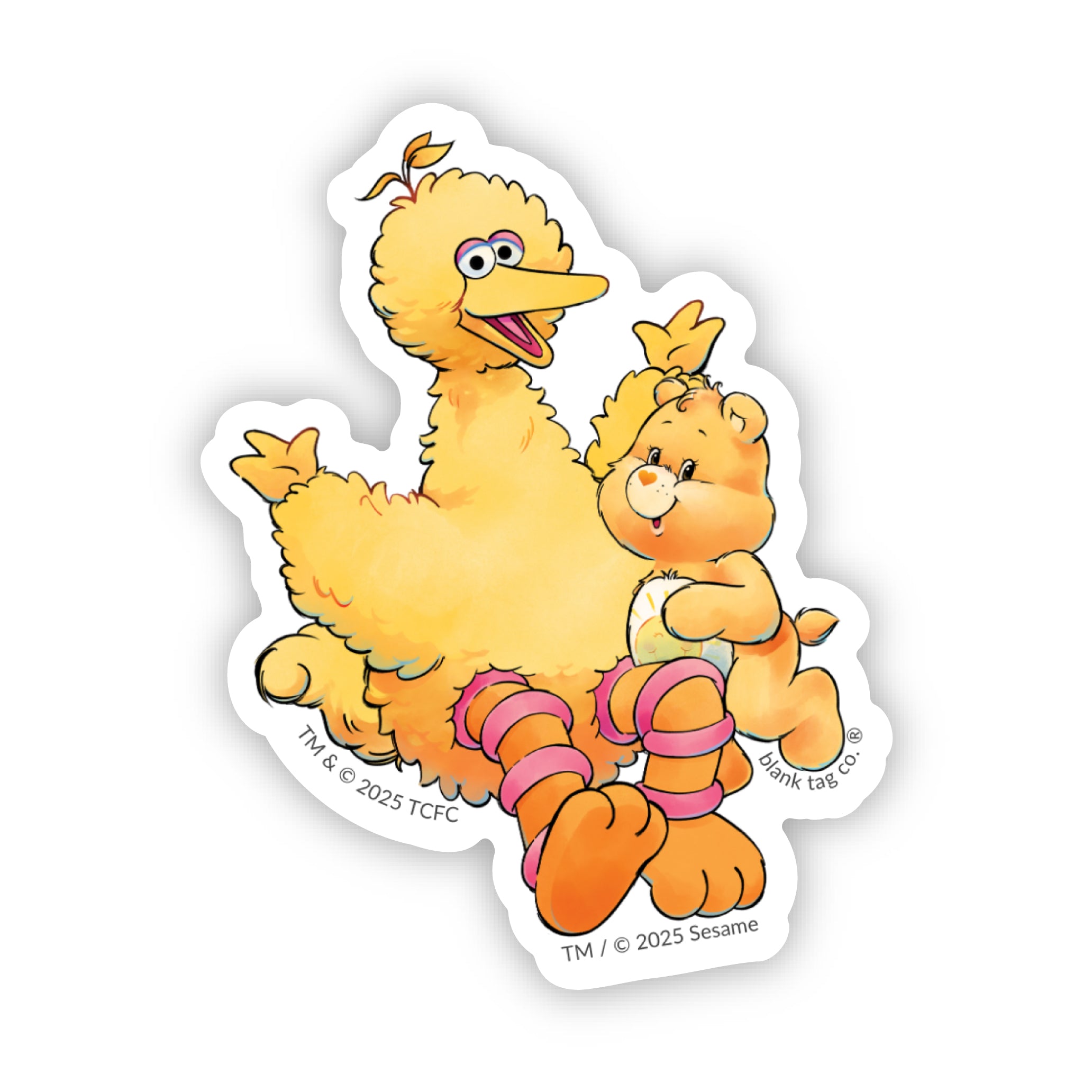The Funshine Bear And Big Bird Sticker