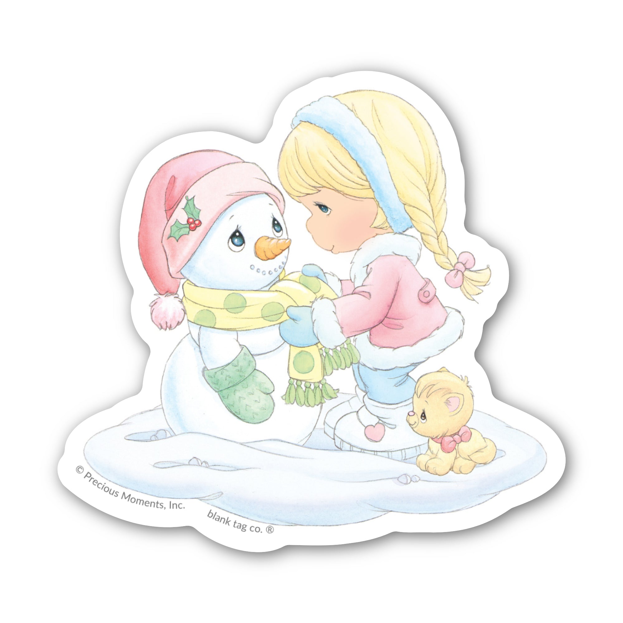 Precious Moments® Girl Making A Snowman Sticker