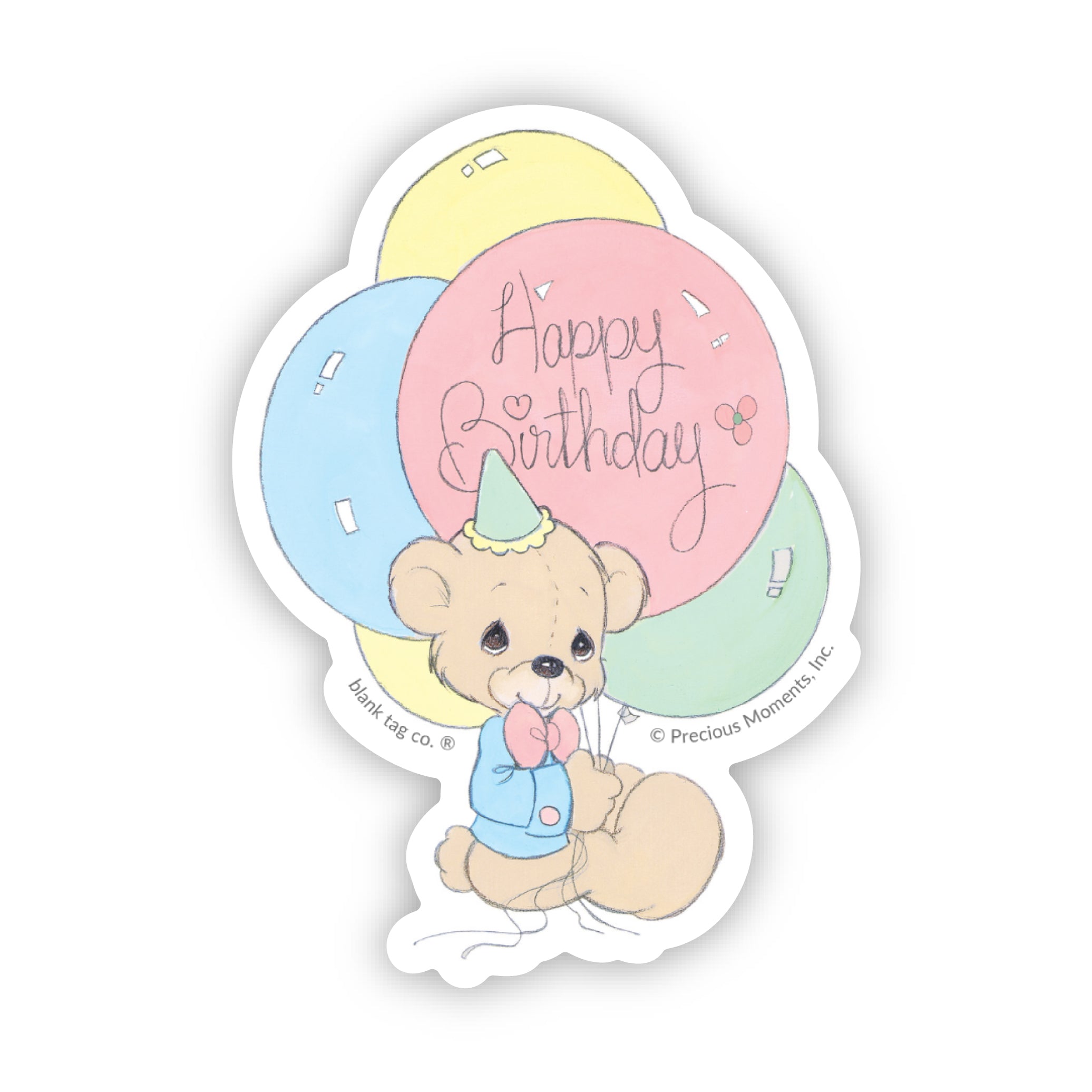 Precious Moments® Happy Birthday Teddy Bear Sticker