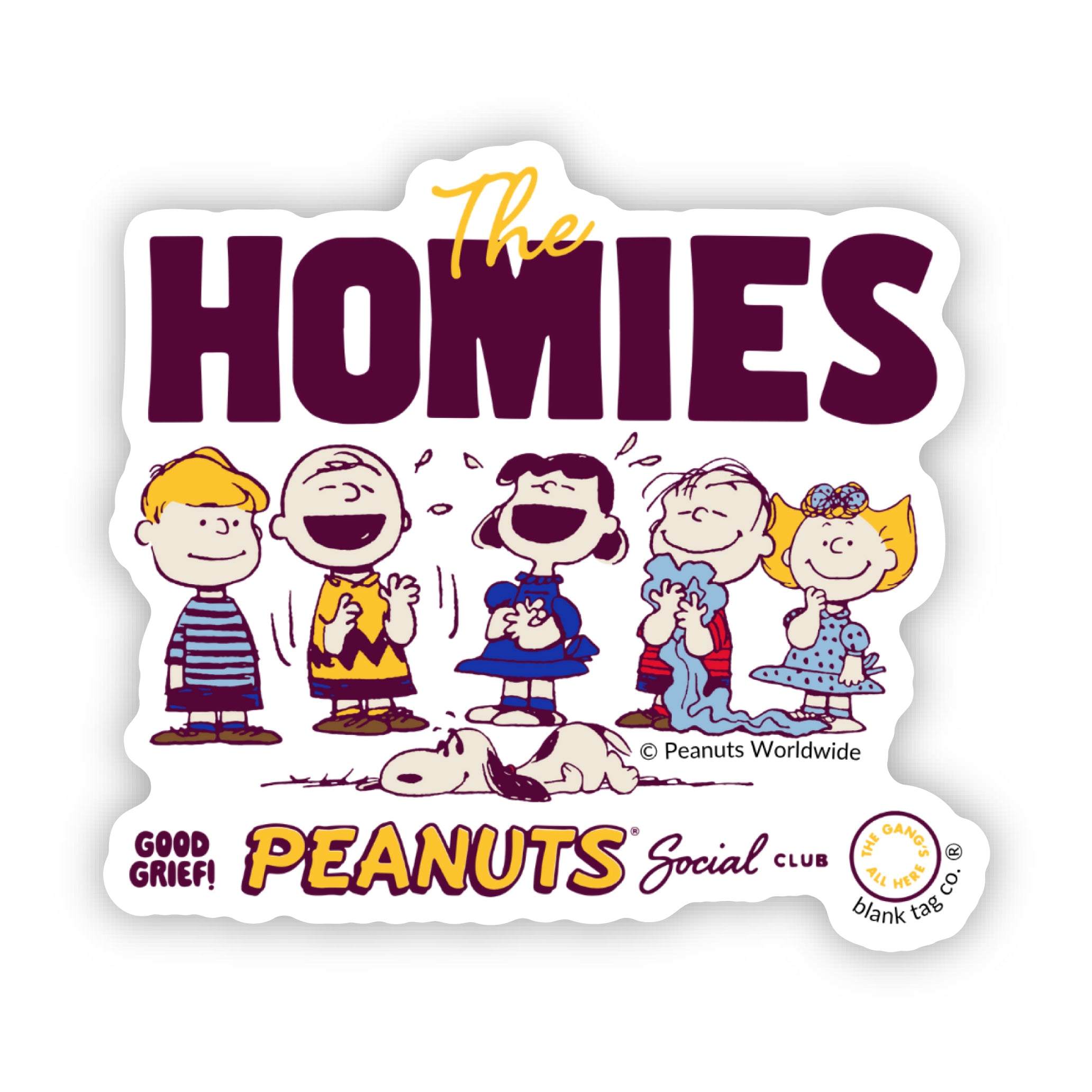 Peanuts® Homies Waterproof Sticker