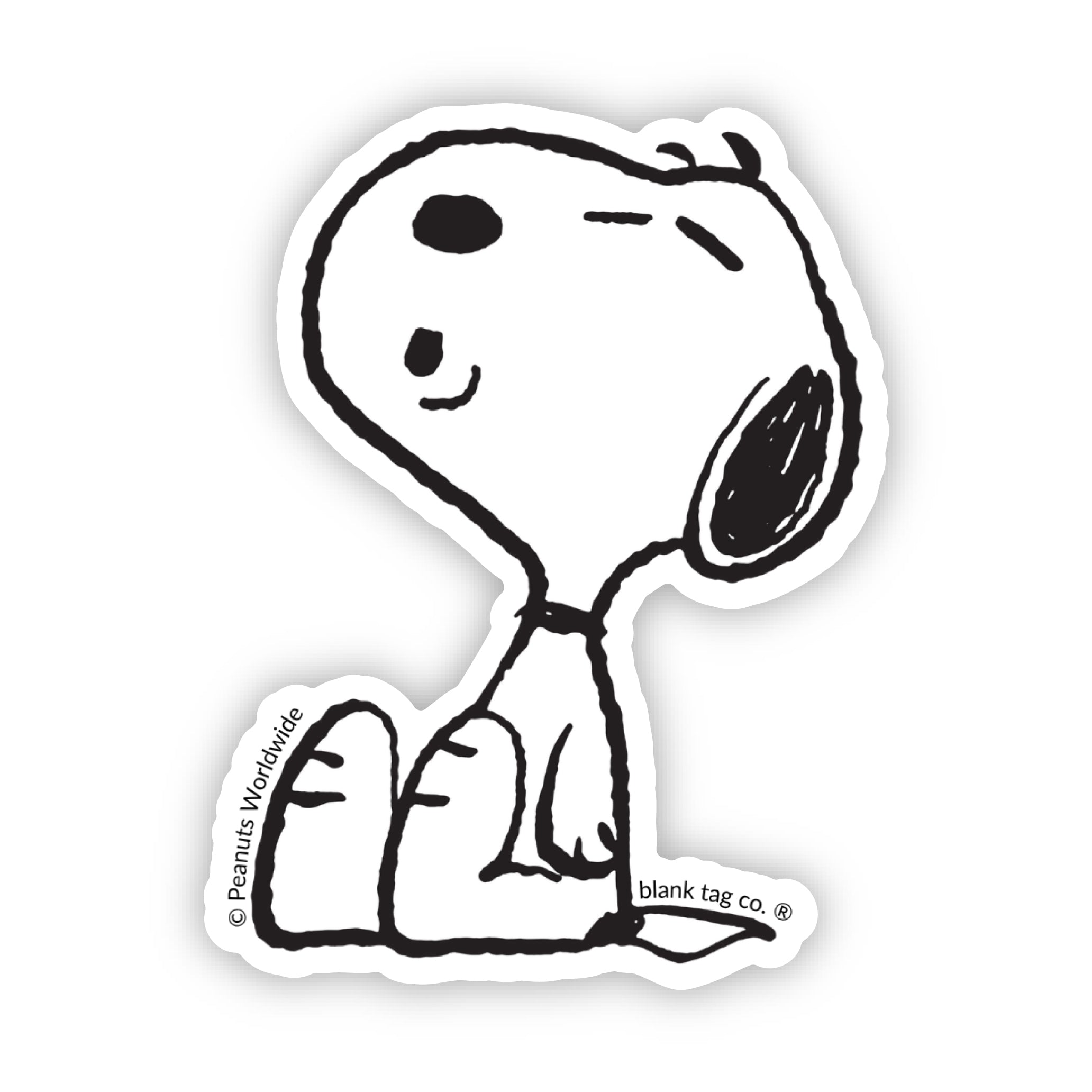 Peanuts® Howling Snoopy Waterproof Sticker