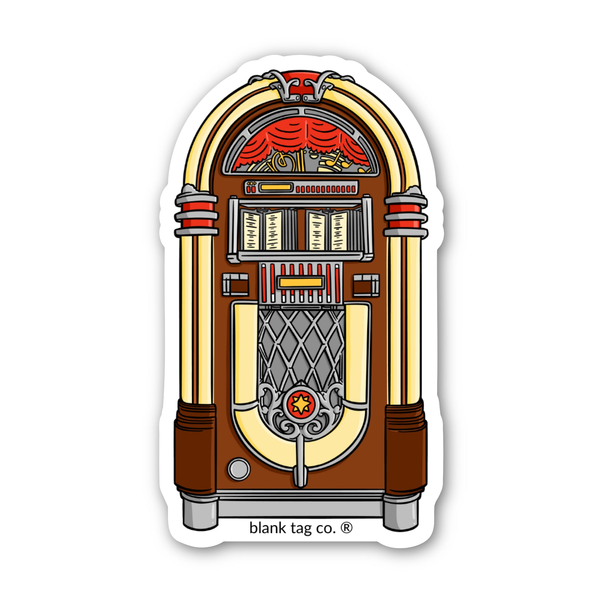 Blank Tag Co.® Jukebox Waterproof Sticker