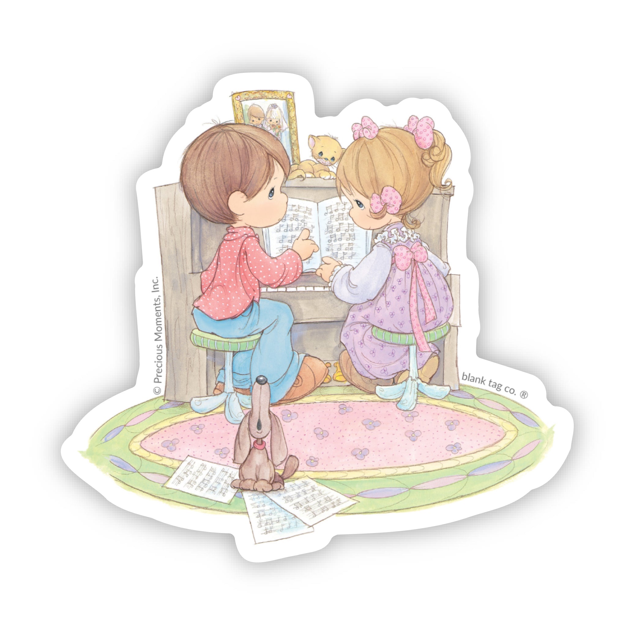 Precious Moments® Kids Playing The Piano Sticker