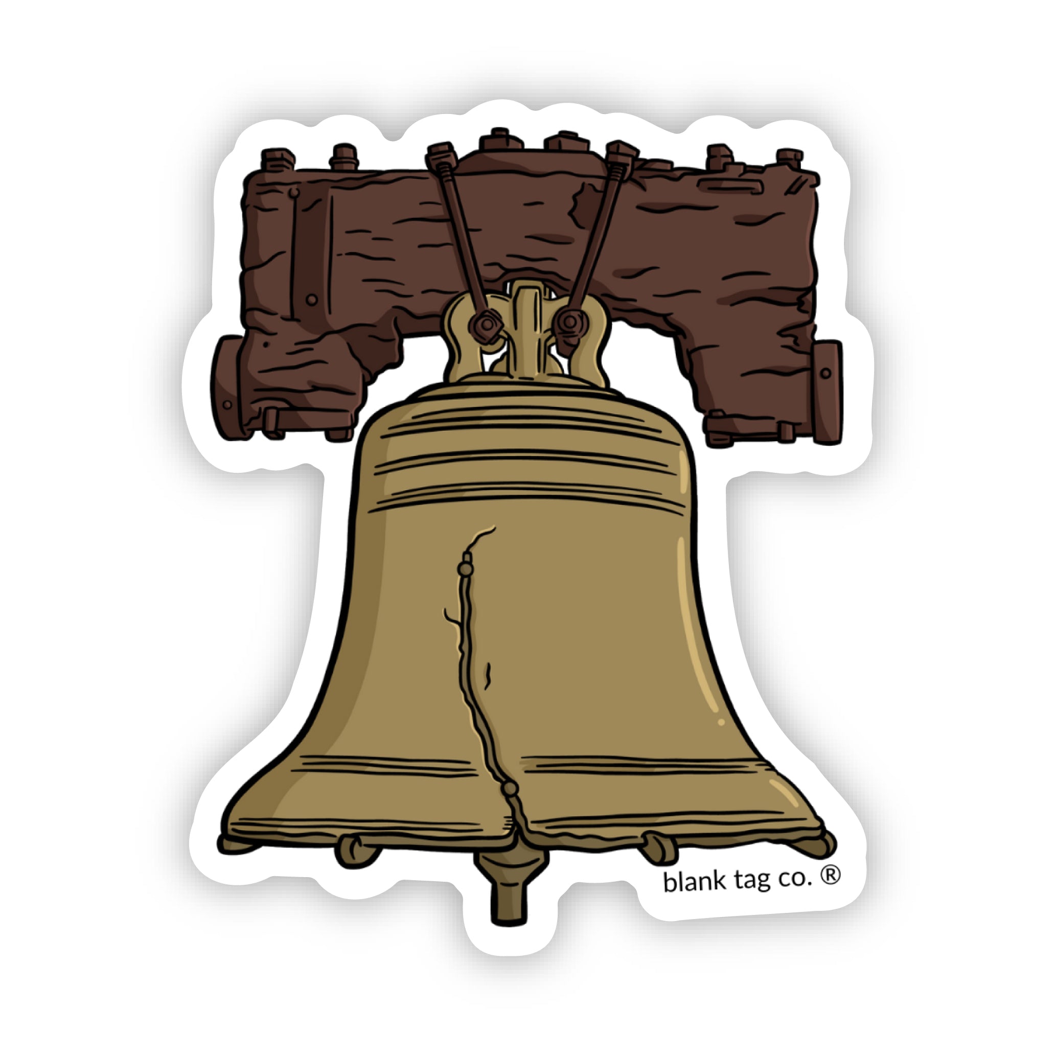 Blank Tag Co.® Liberty Bell Waterproof Sticker