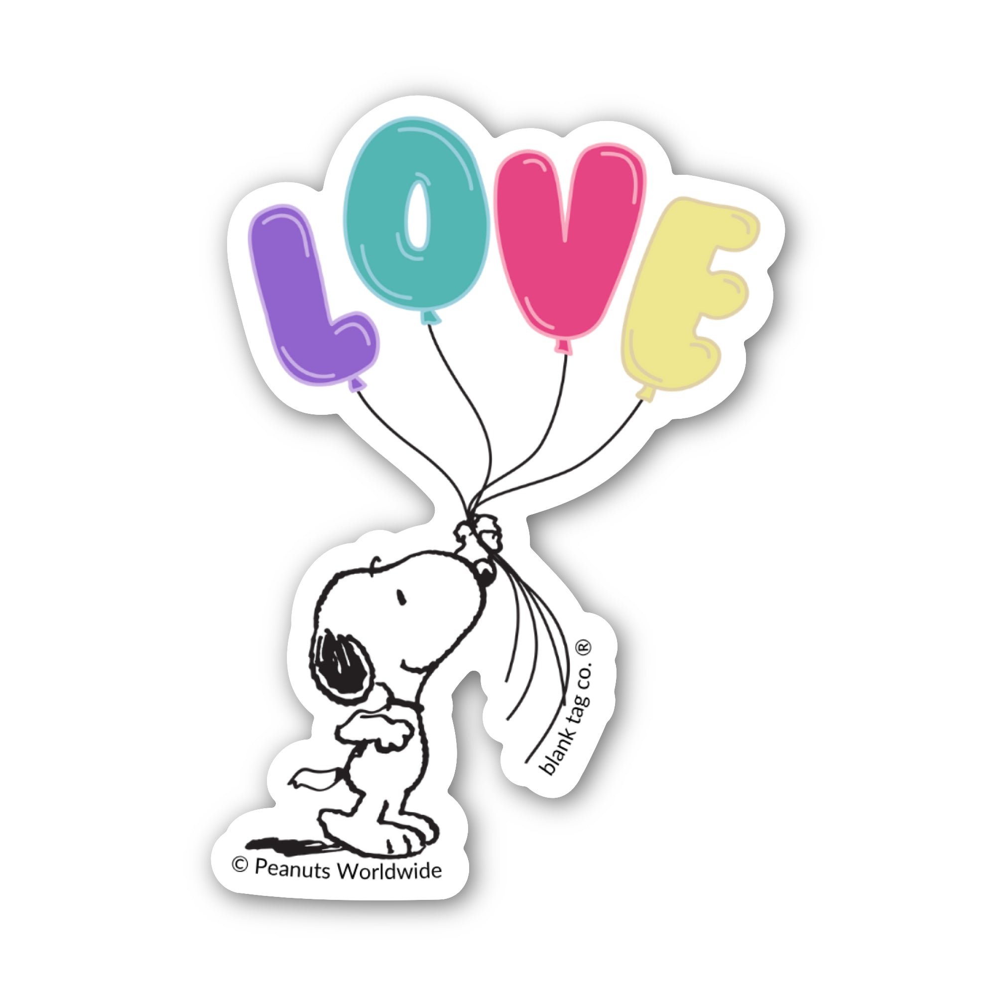Peanuts® Love Balloons Waterproof Sticker