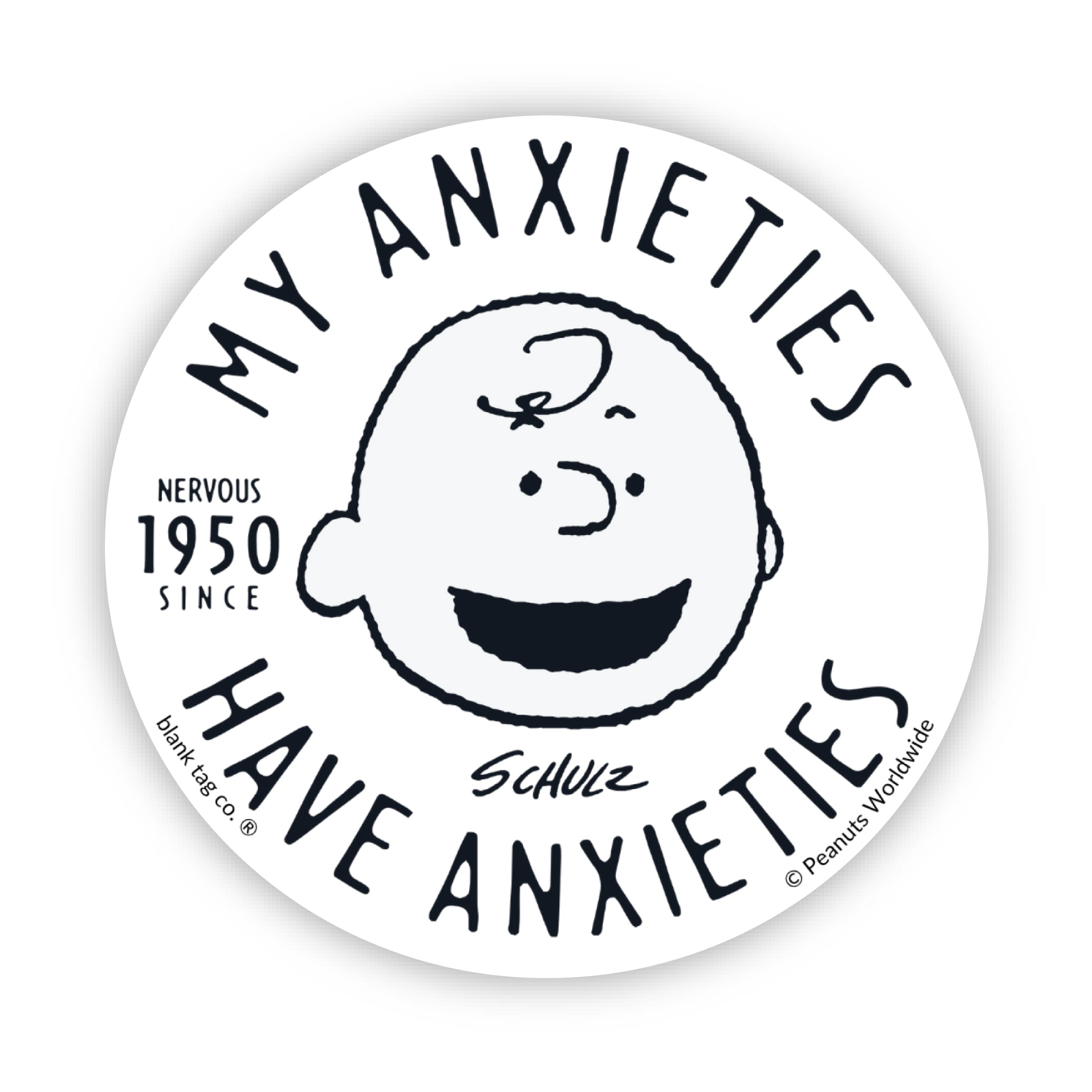 Peanuts® My Anxieties Have Anxieties Waterproof Sticker