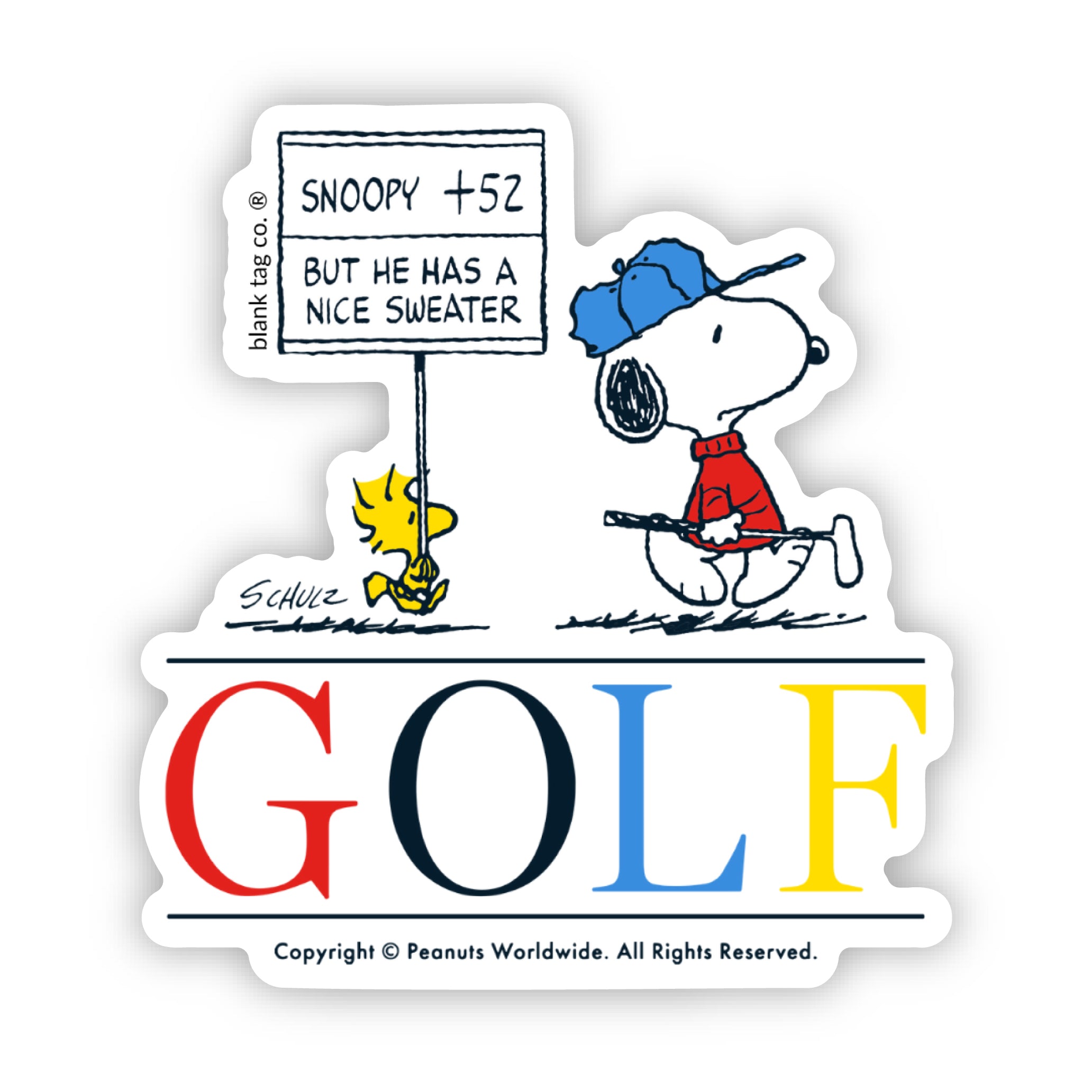 Peanuts® Peanuts Golf Waterproof Sticker