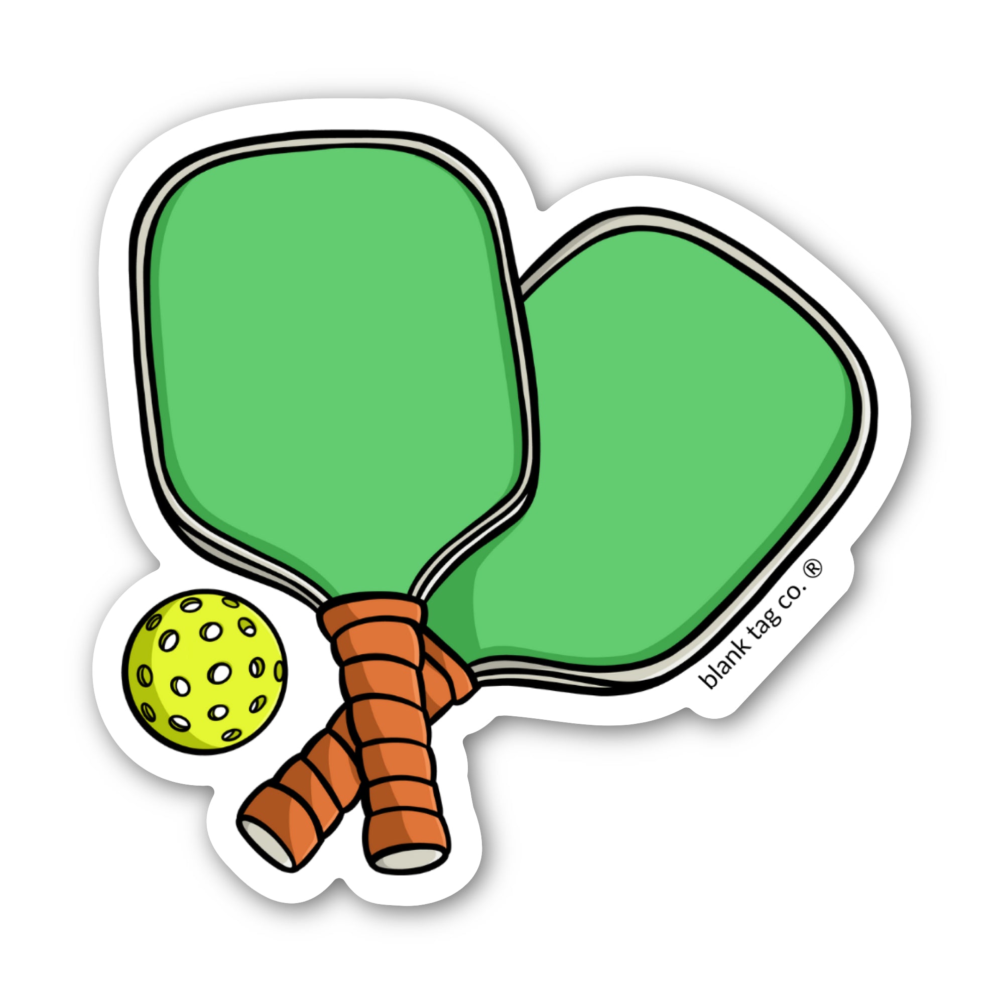 Blank Tag Co.® Pickleball Waterproof Sticker