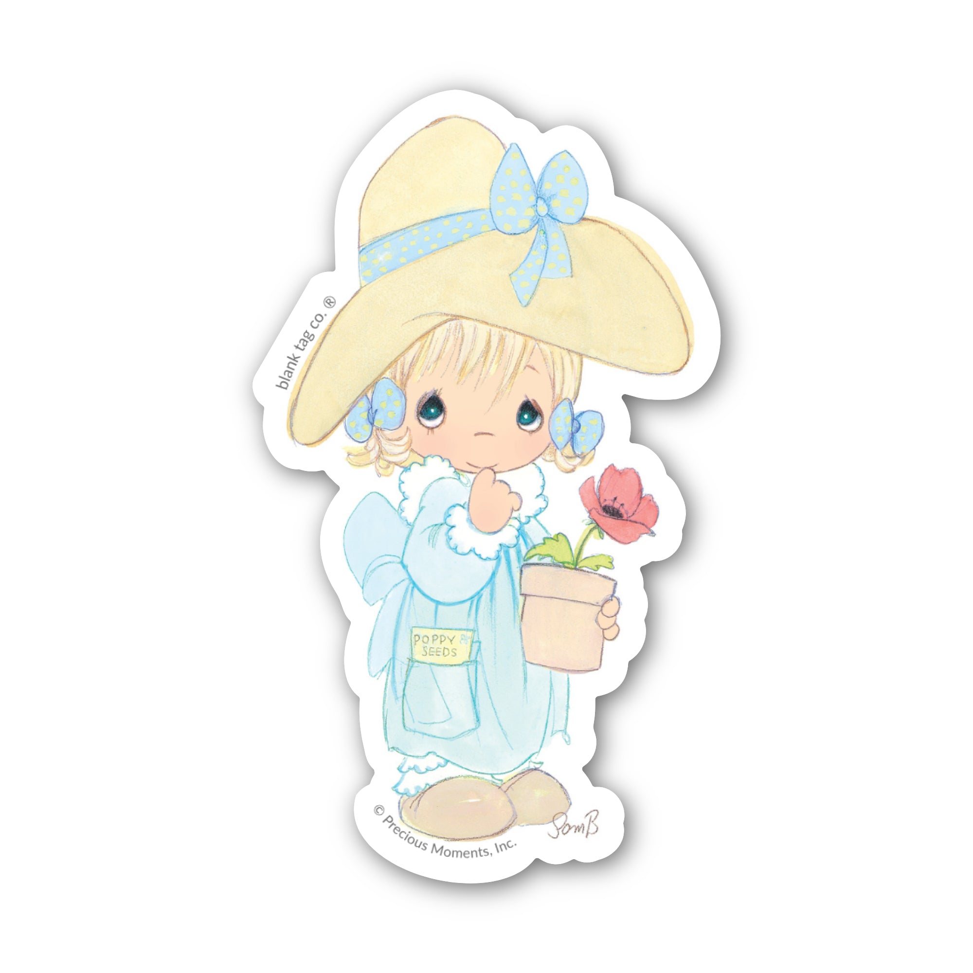 Precious Moments® Poppy Flower Kid Sticker