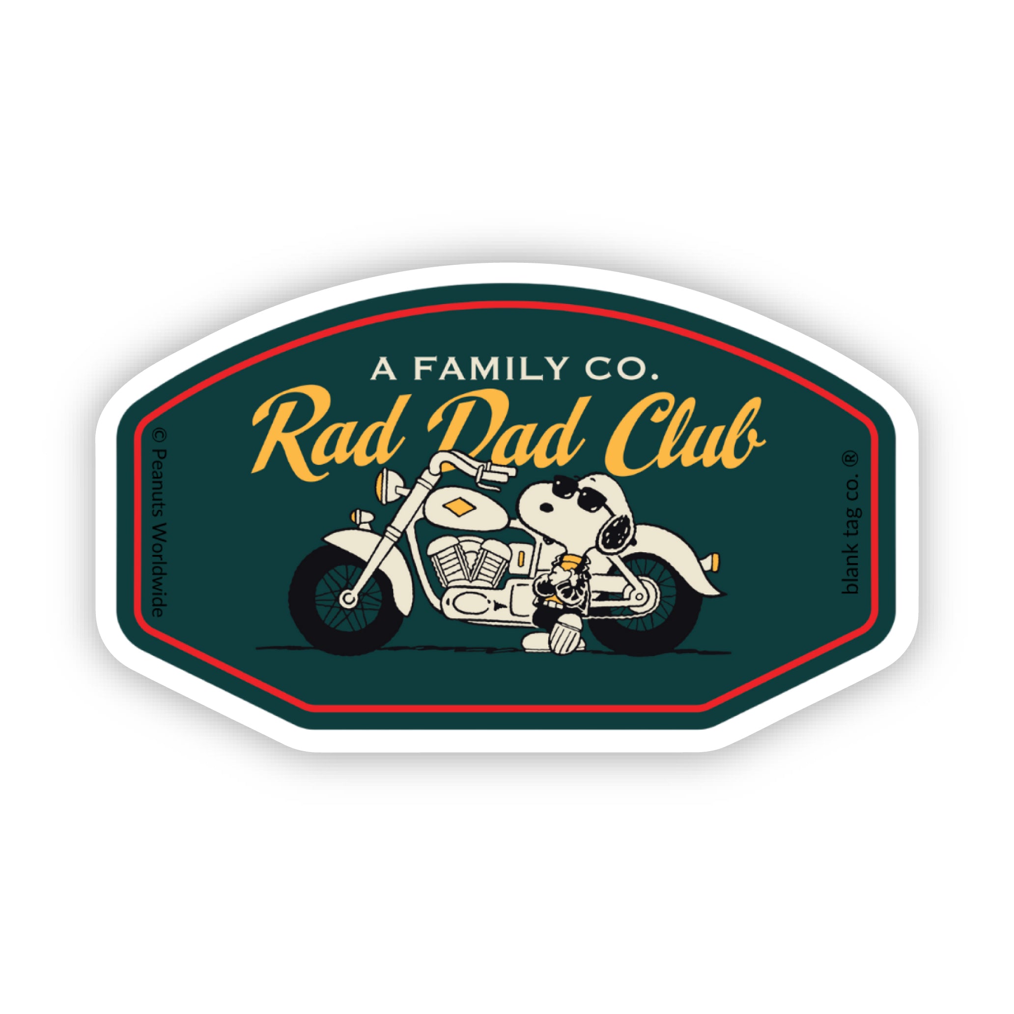 Peanuts® Rad Dad Club Waterproof Sticker