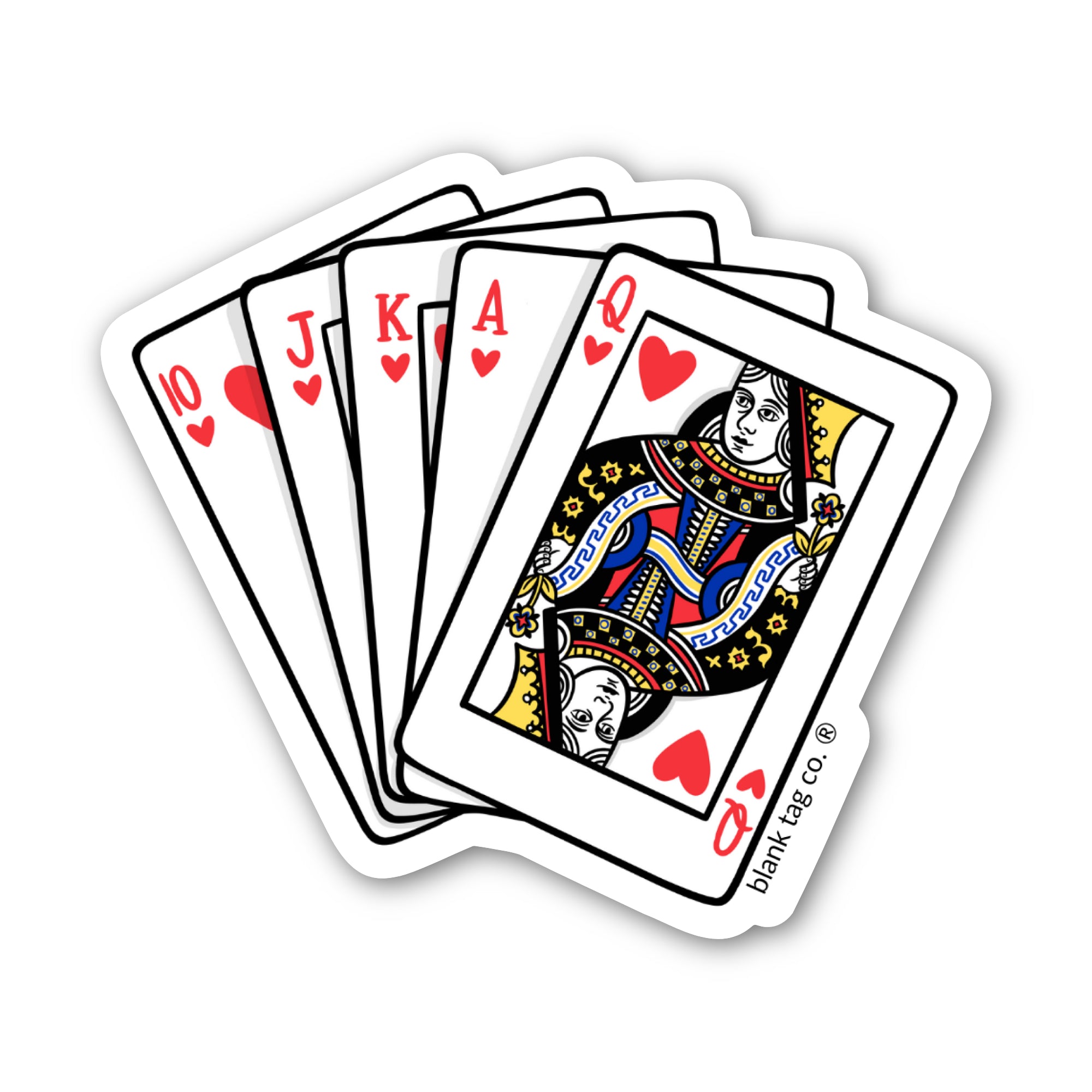 Blank Tag Co.® Royal Flush Waterproof Sticker