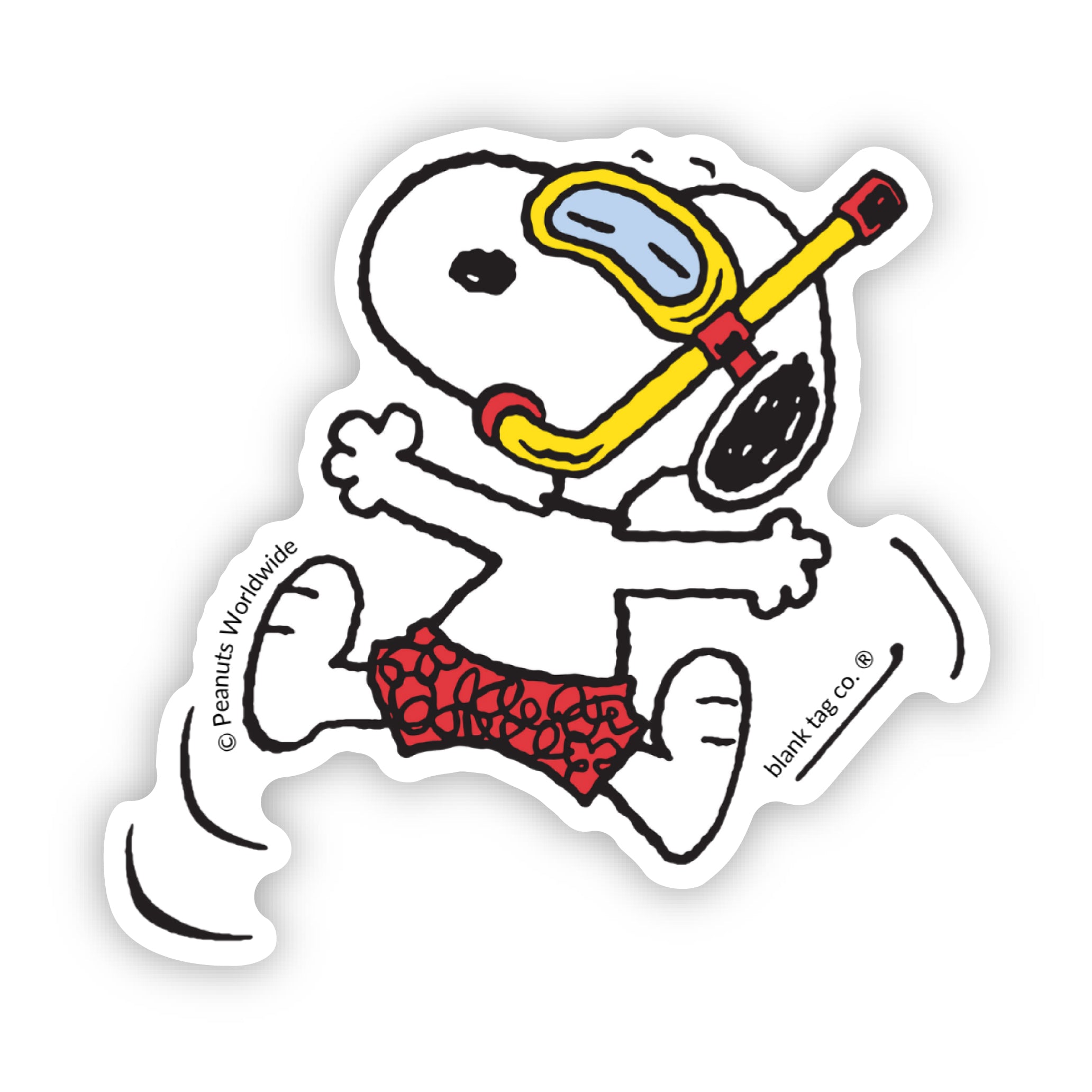 Peanuts® Scuba Snoopy Waterproof Sticker