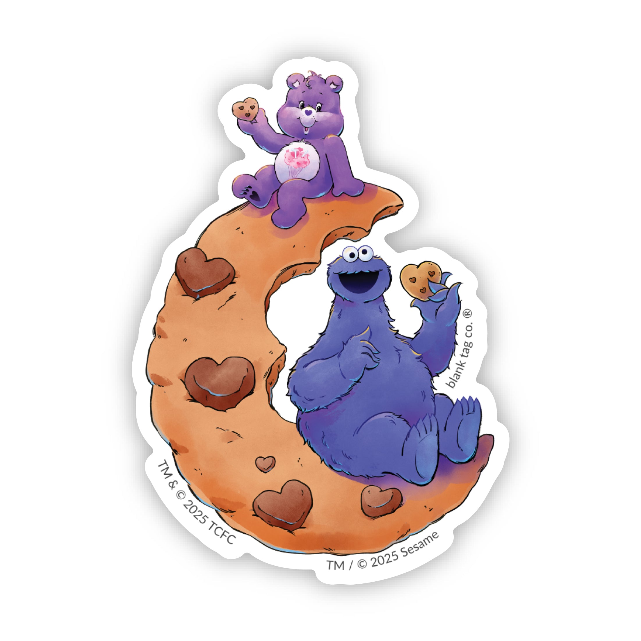 The Share Bear And Cookie Monster On A Cookie Sticker