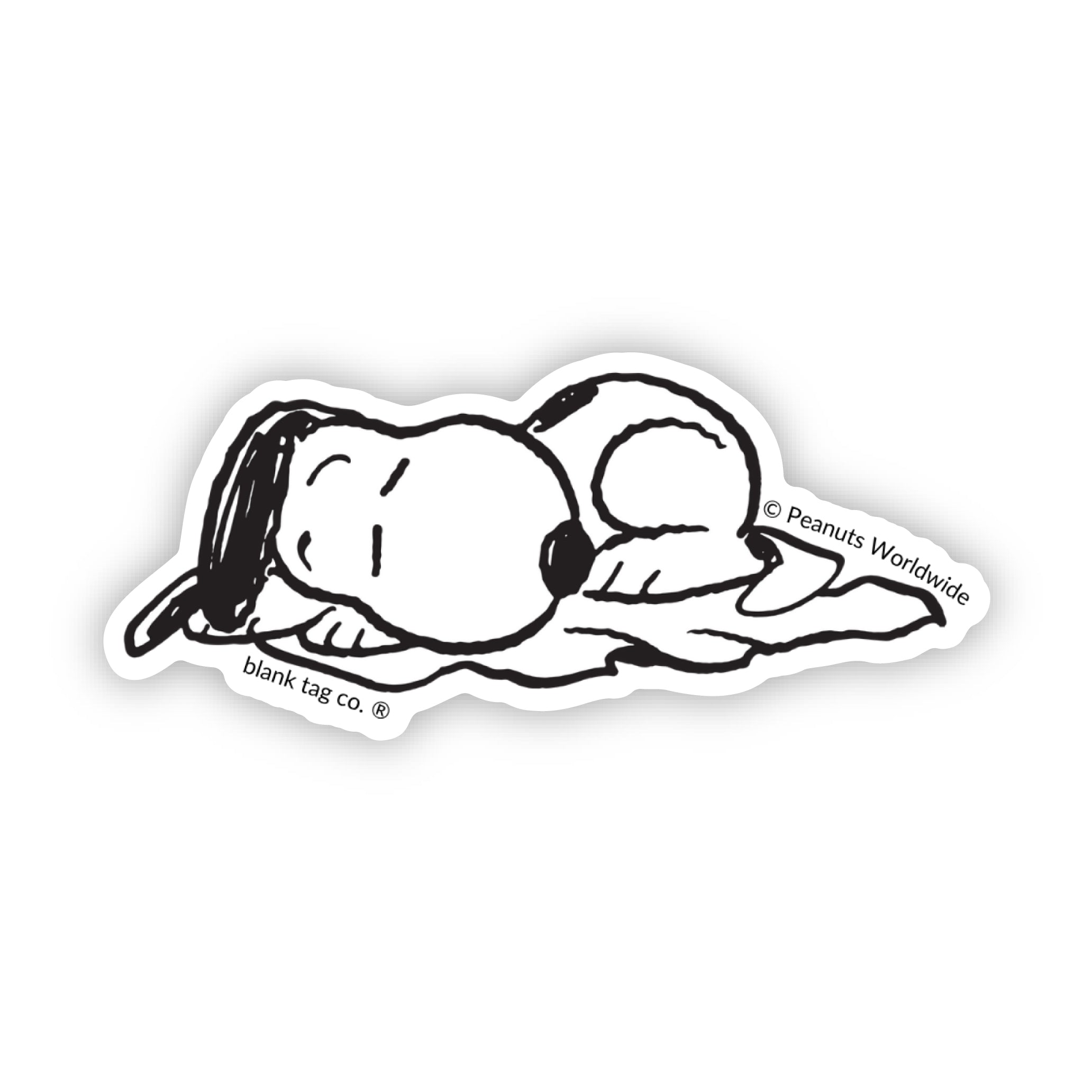Peanuts® Sleeping Snoopy Waterproof Sticker