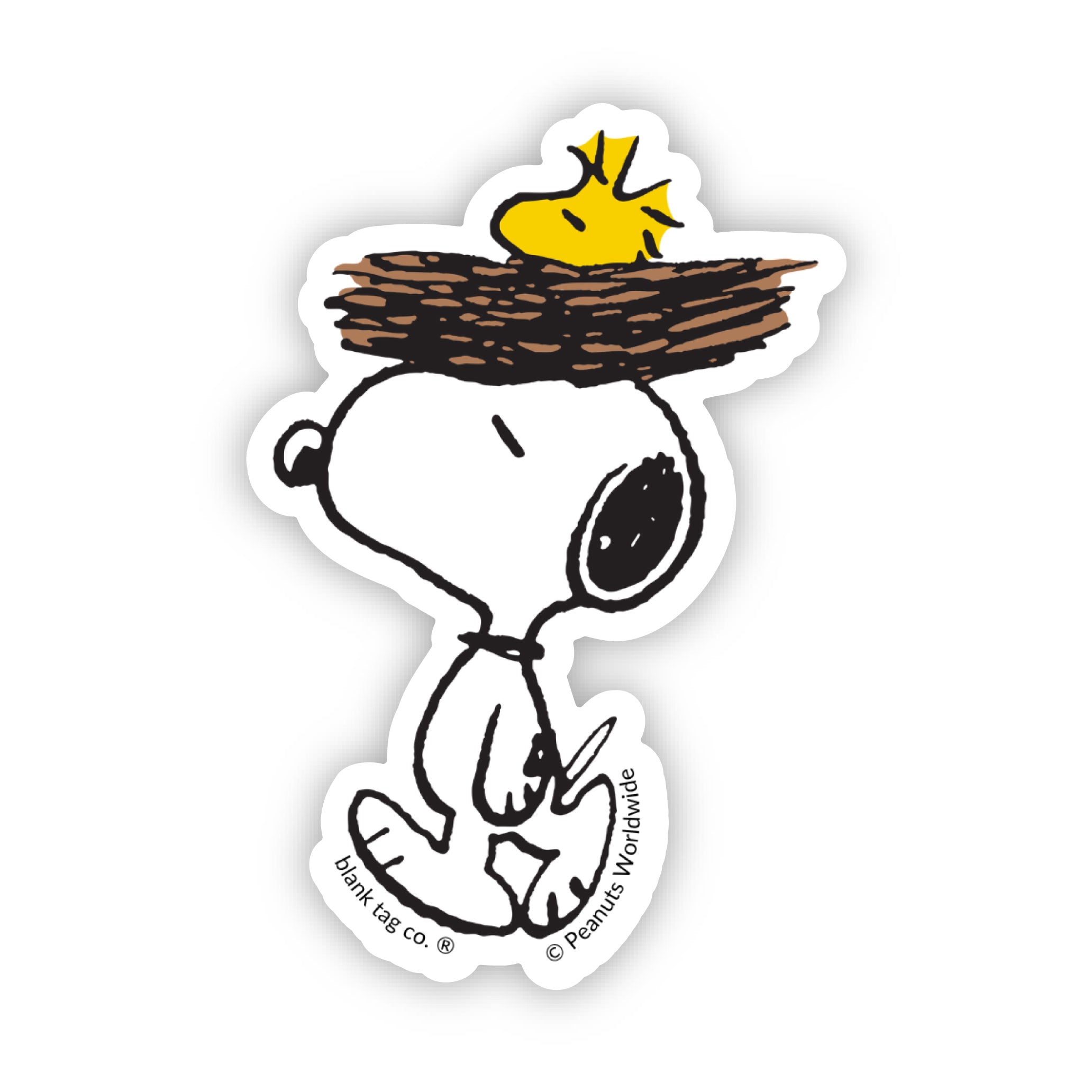 Peanuts® Snoopy Carrying Woodstock Waterproof Sticker
