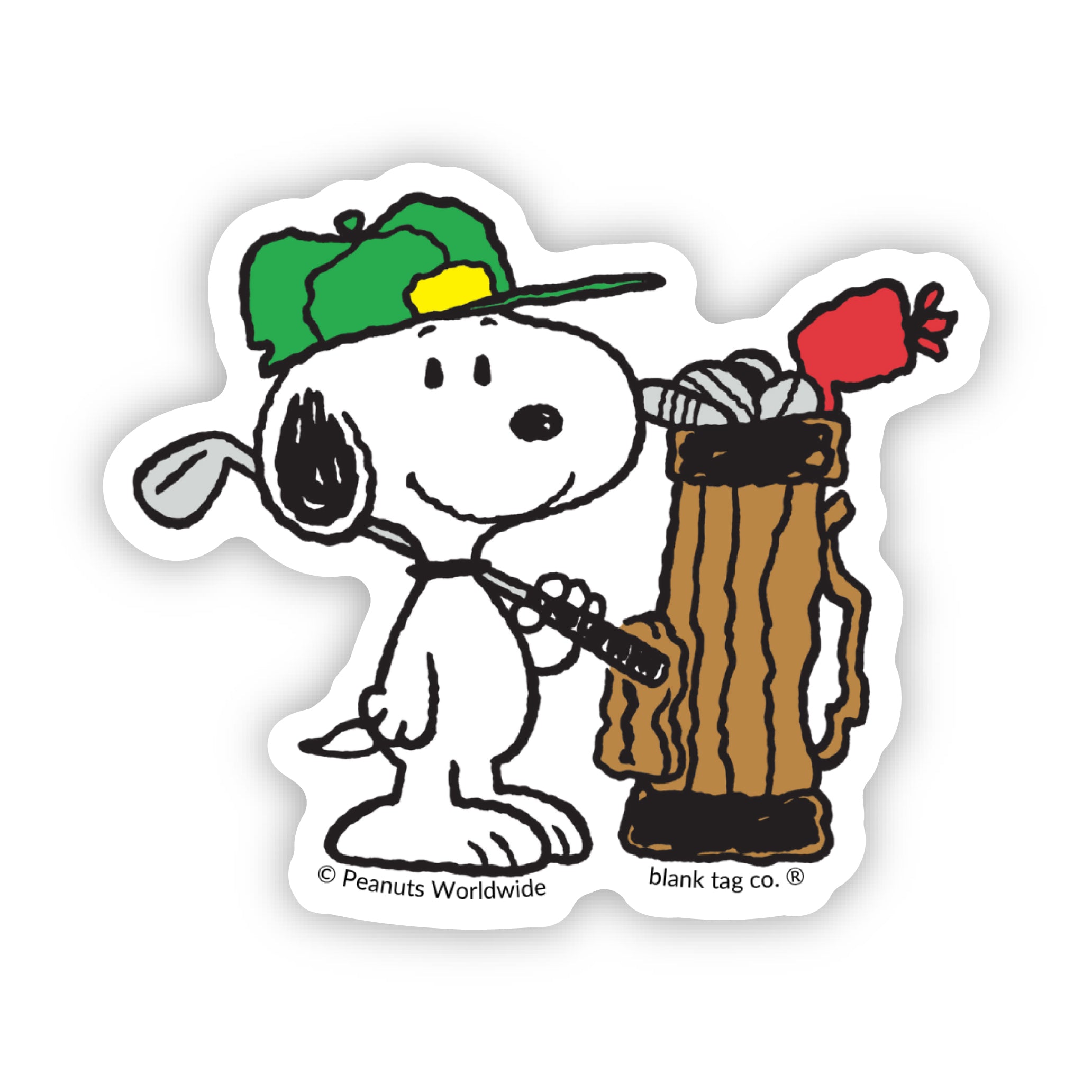 Peanuts® Snoopy Ready To Golf Waterproof Sticker