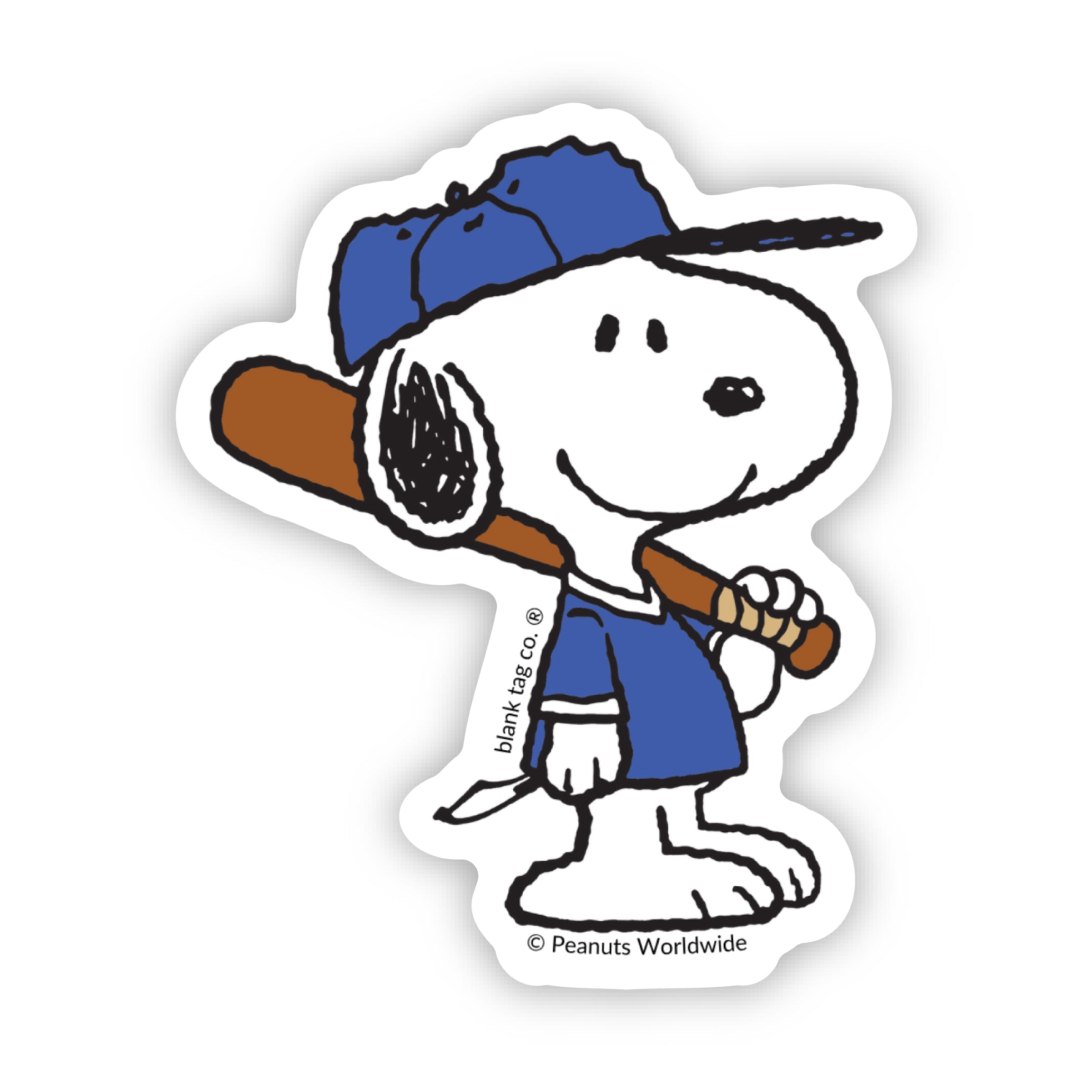 Blank Tag Co.® Waterproof Snoopy Ready To Play Baseball Sticker