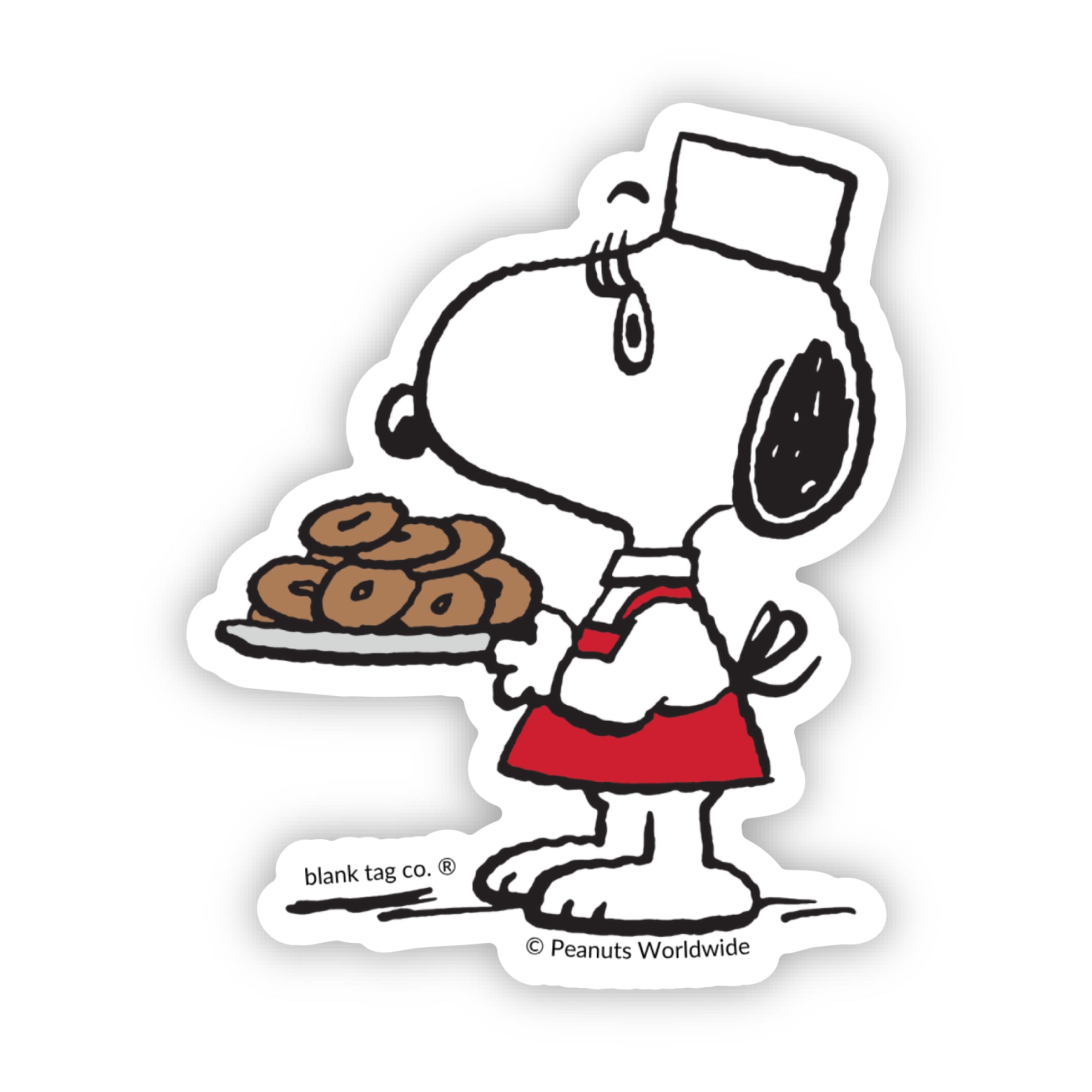 Peanuts® Snoopy Serving Donuts Waterproof Sticker