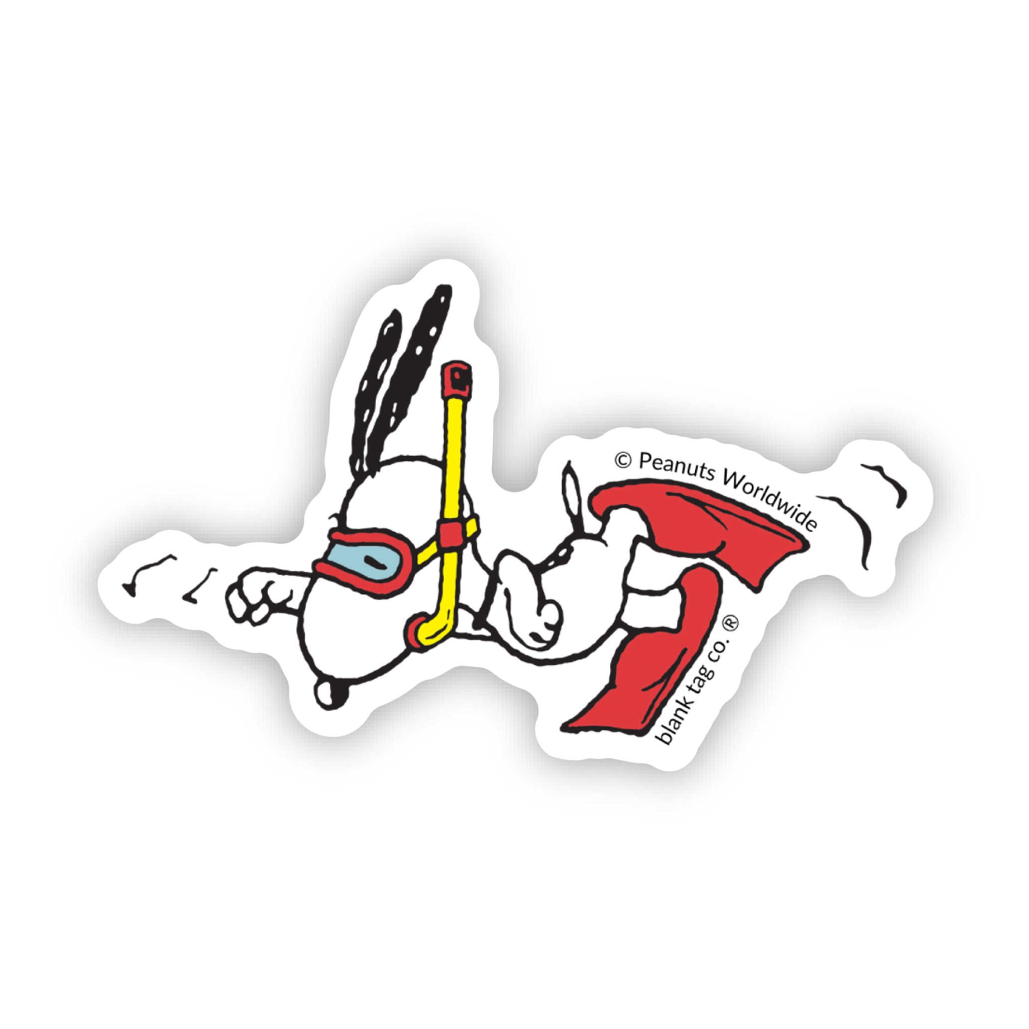 Peanuts® Snorkeling Snoopy Waterproof Sticker