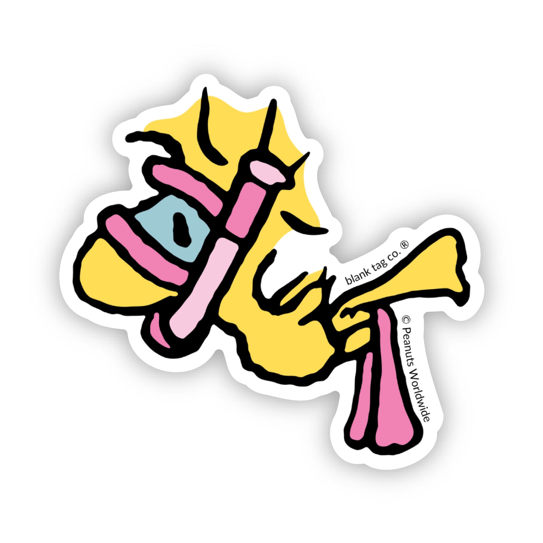 Peanuts® Snorkeling Woodstock Waterproof Sticker