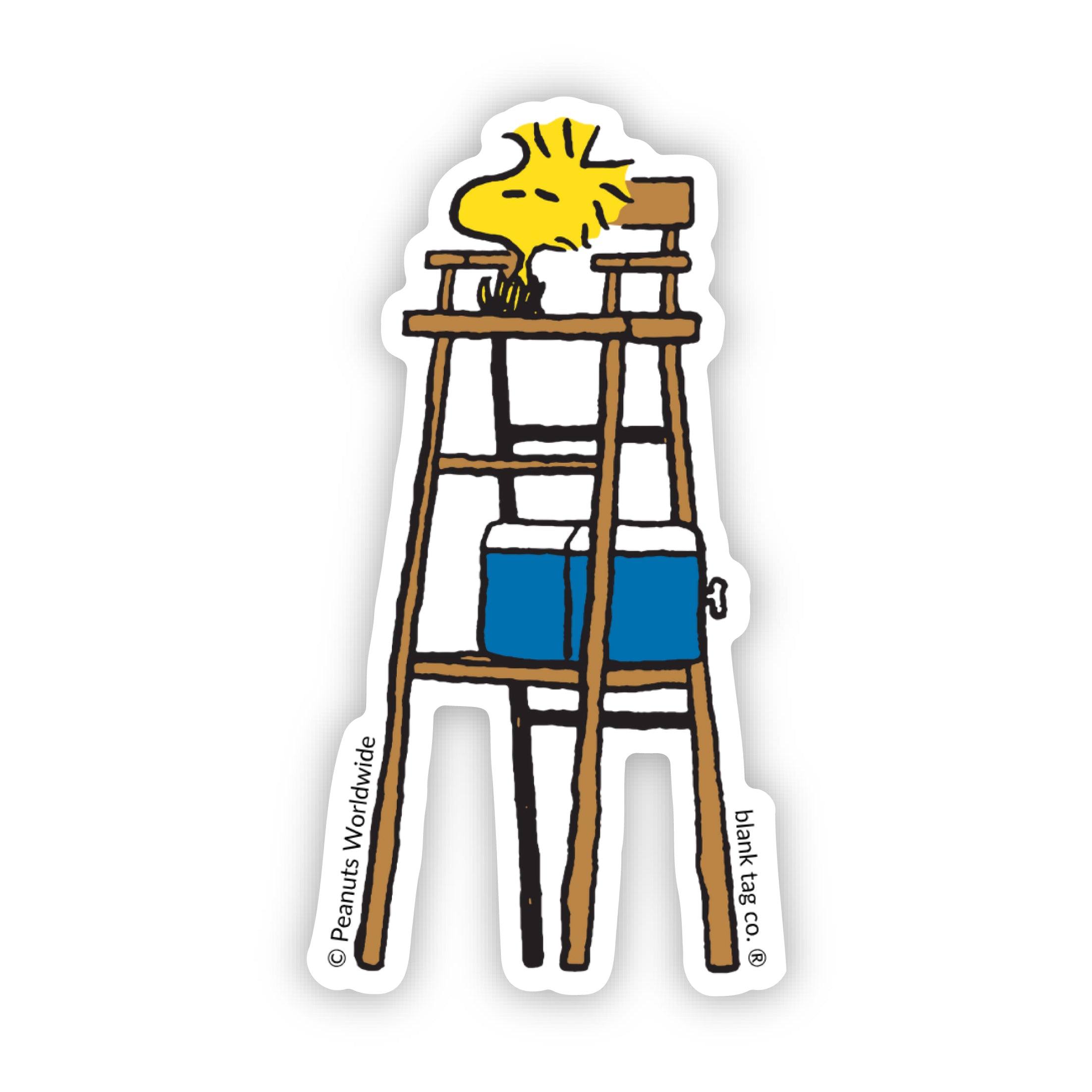 Peanuts® Tennis Umpire Woodstock Waterproof Sticker
