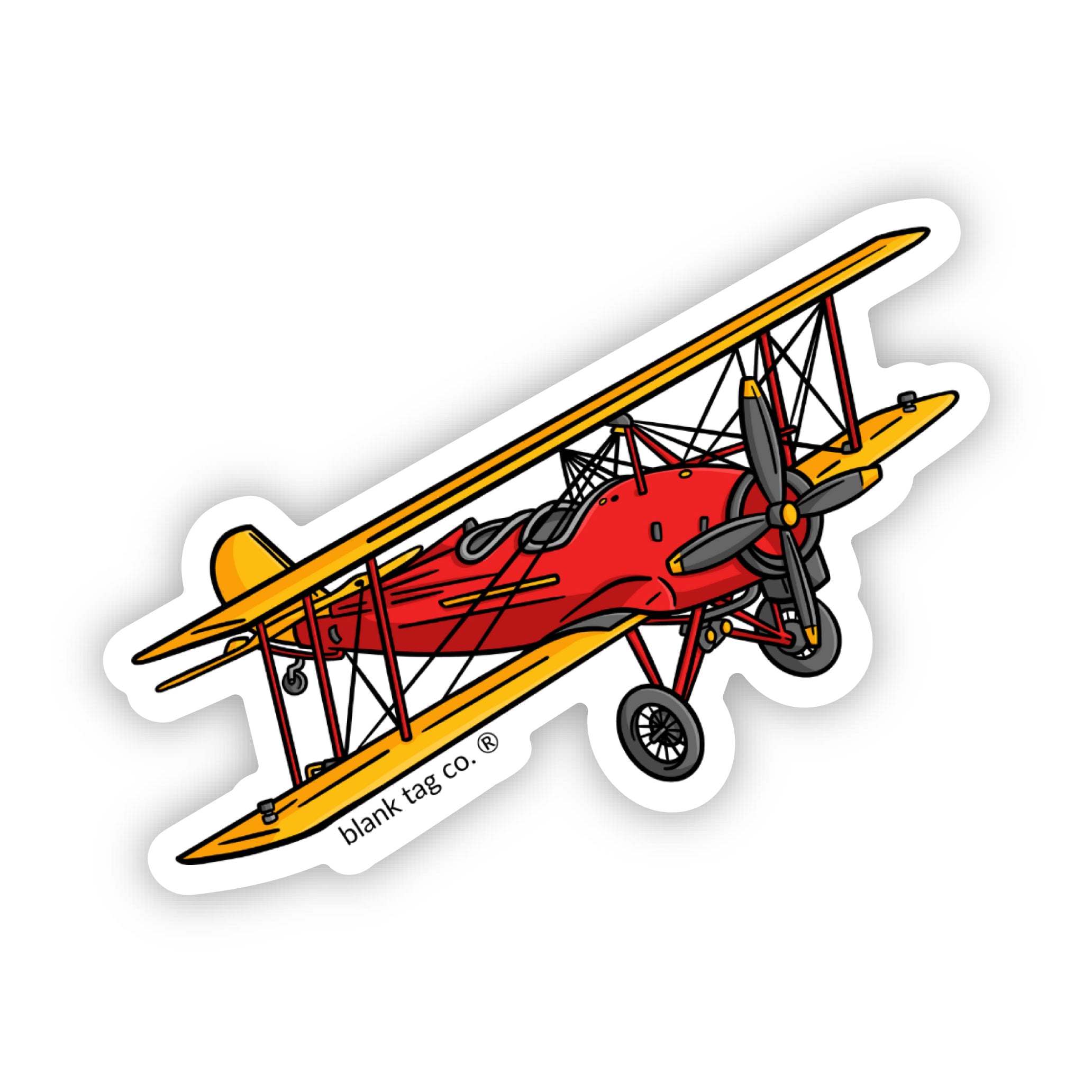 Blank Tag Co.® Vintage Airplane Waterproof Sticker